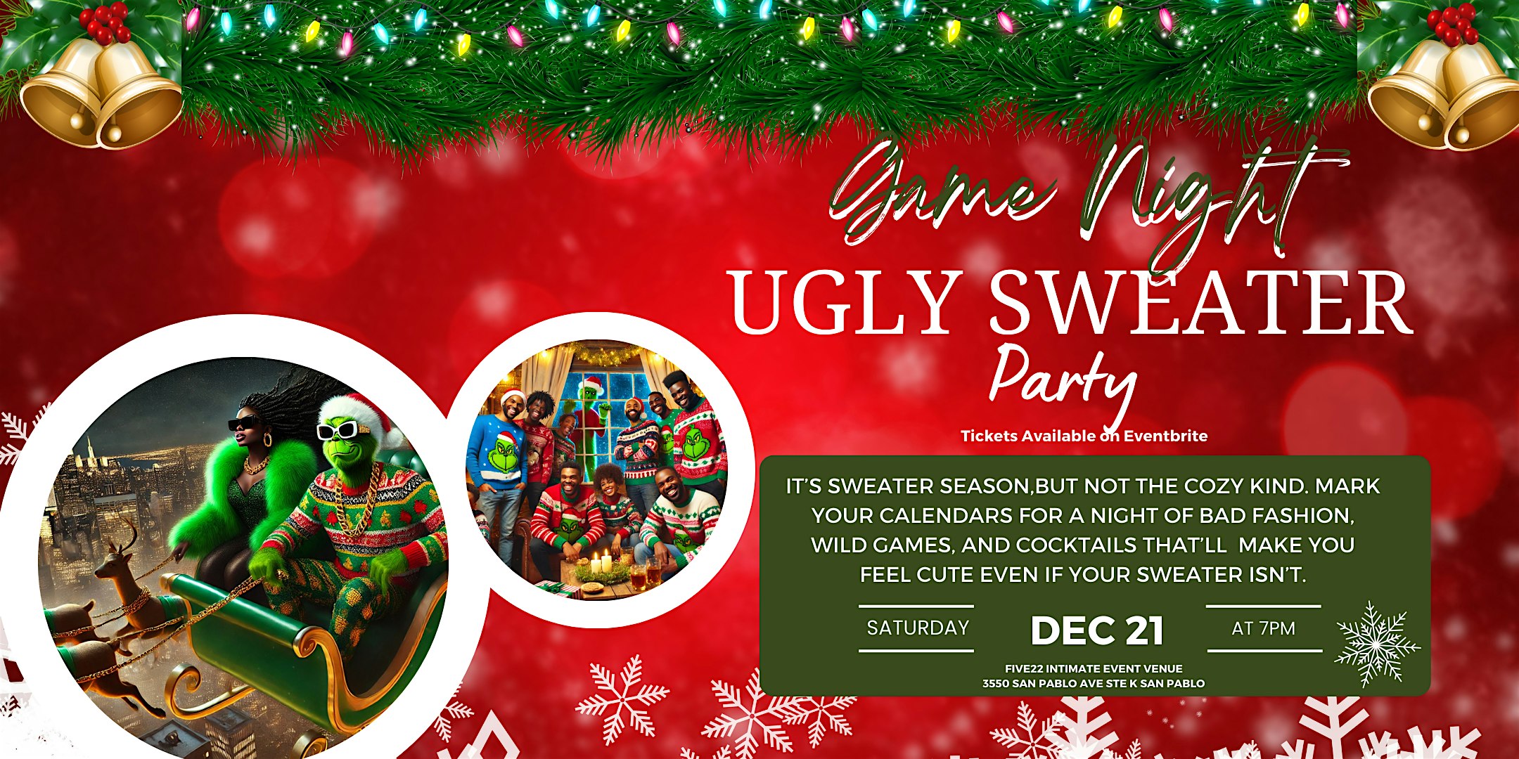 Ugly Sweater Party – Game Night Style – El Sobrante, CA