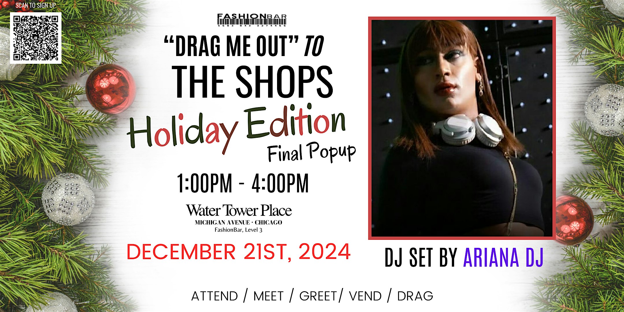 Drag Me Out Shopping! – The Shops – Holiday Edition #3 – Final 2024 Pop-up! – Chicago, IL