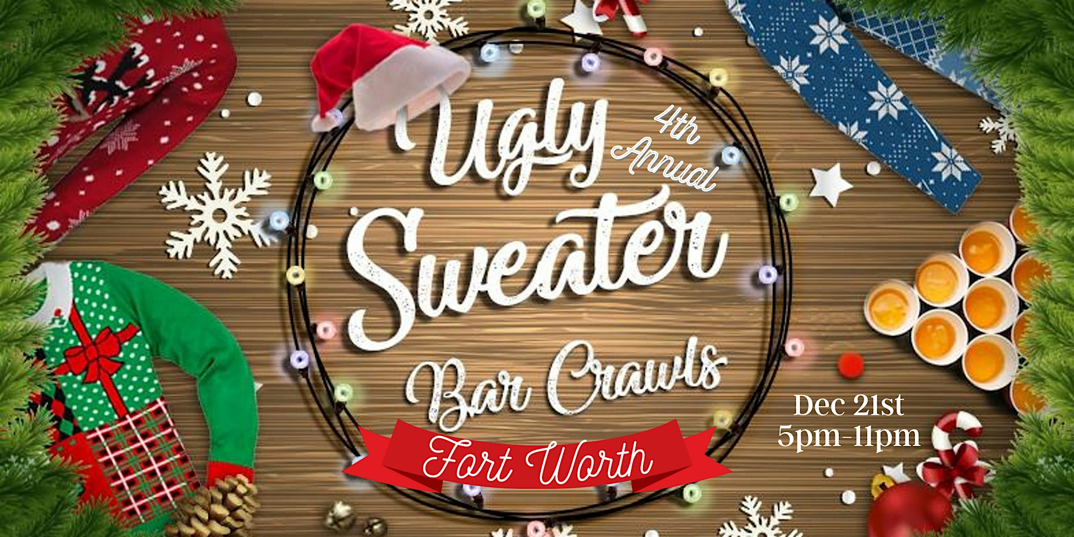 Fort Worth Ugly Sweater Bar Crawl: 4th Annual – Fort Worth, TX