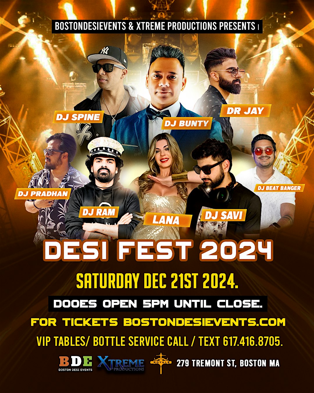 DESI FEST 2024 – DAY FEST – BHANGRA VS BOLLYWOOD VS TOLLYWOOD @ ROYALE – Boston, MA