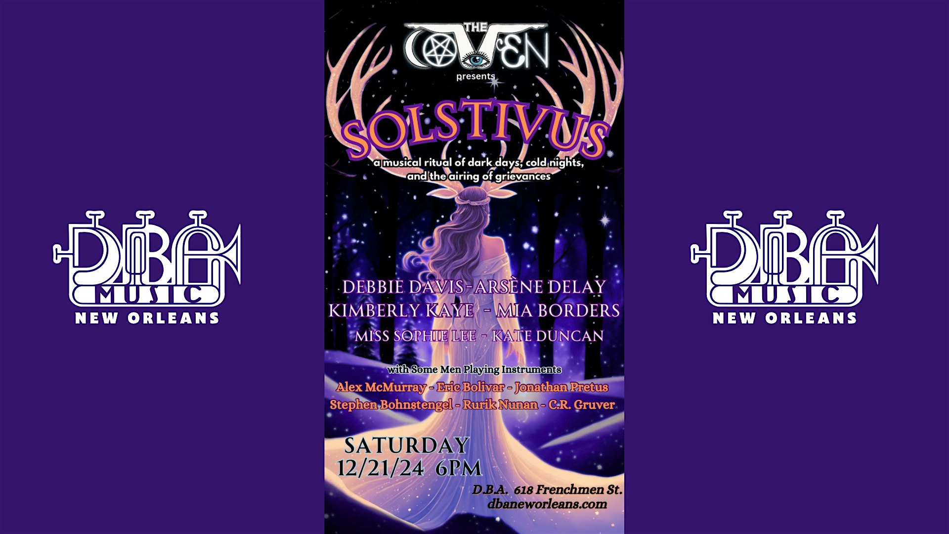 The Coven Presents: Solstivus ft. Debbie Davis, Miss Sophie Lee, and MORE! – New Orleans, LA