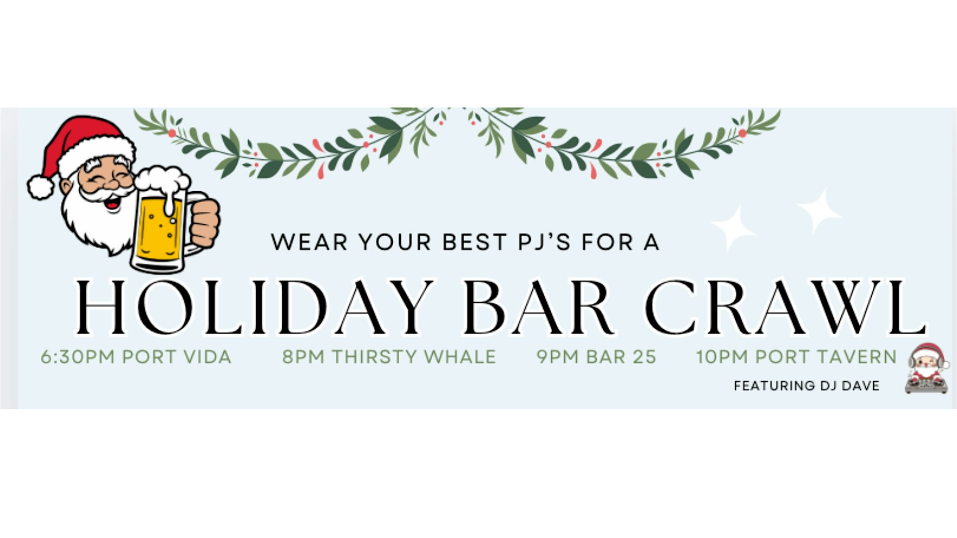 Holiday PJ’s Bar Crawl – newburyport, MA