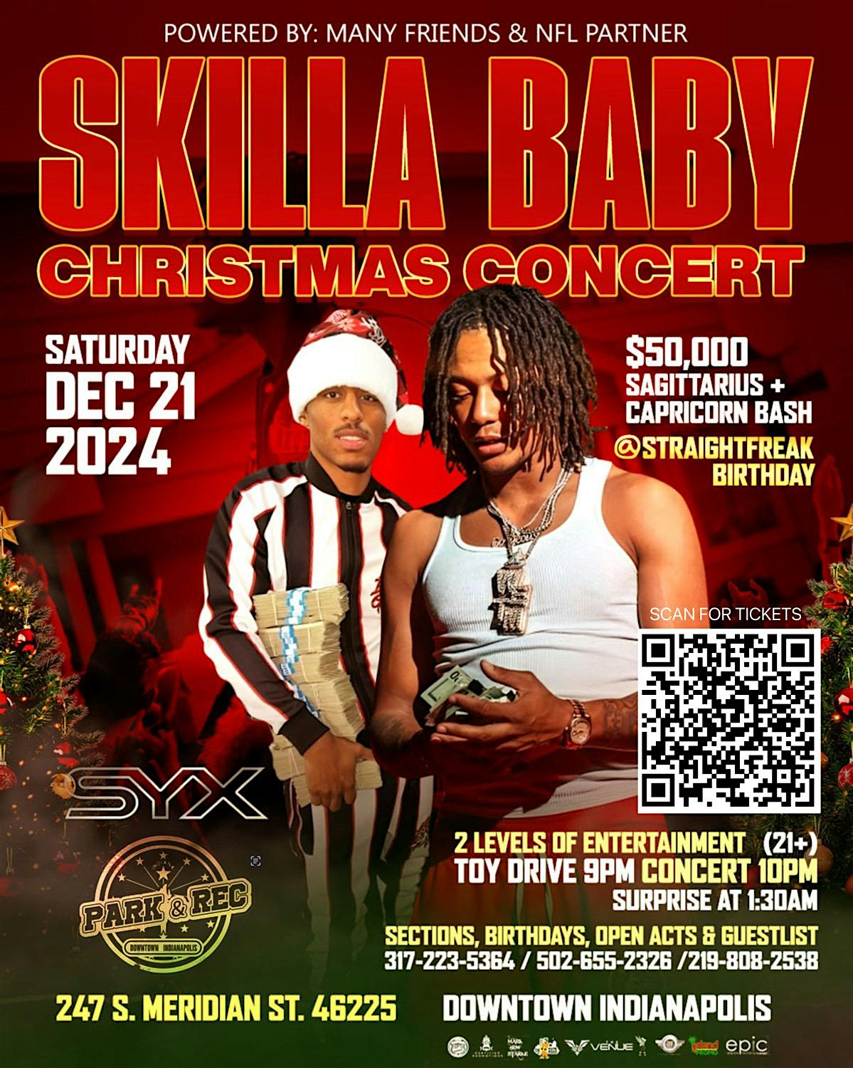 SKILLA BABY & friends Christmas Jam! w/ @STRAIGHTFREAK 2 Levels (21+) INDY – indianapolis, IN