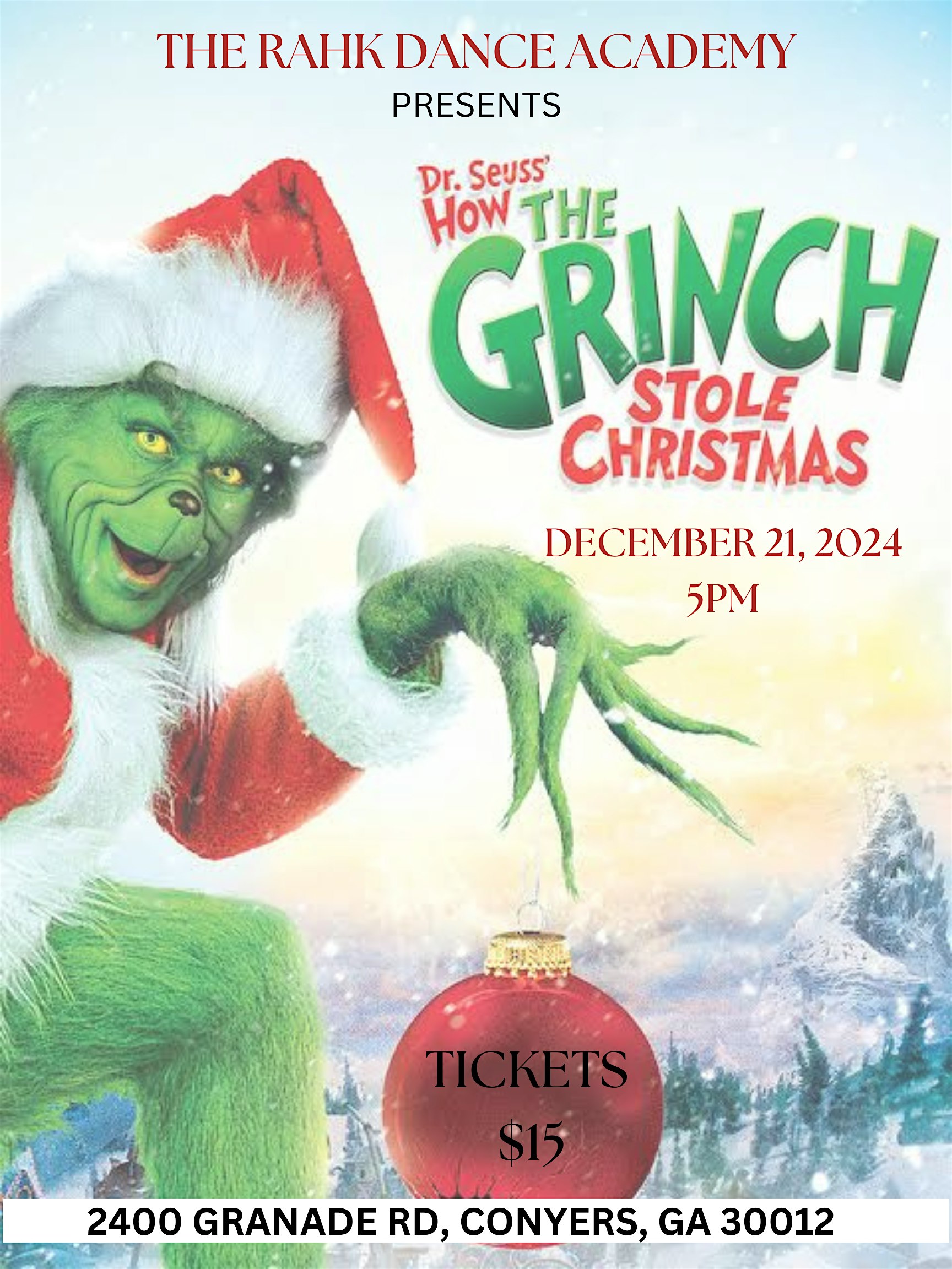 The Rahk Dance Academy in “The Grinch” – Conyers, GA