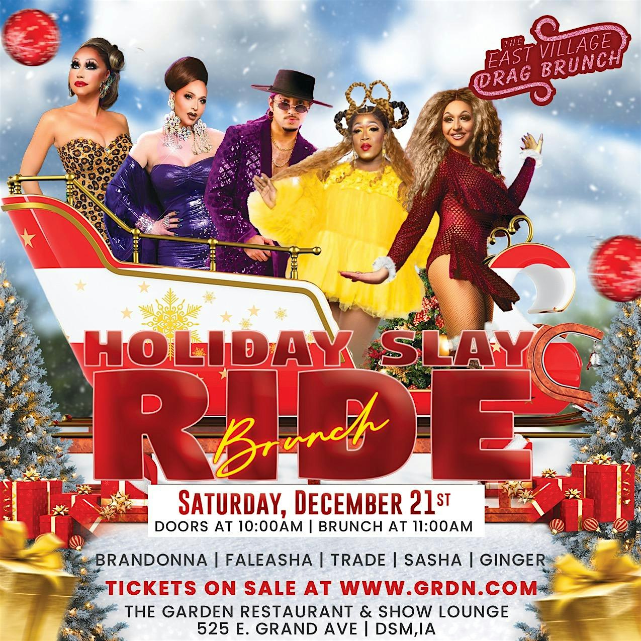 Holiday Slay Ride Drag Brunch – Des Moines, IA