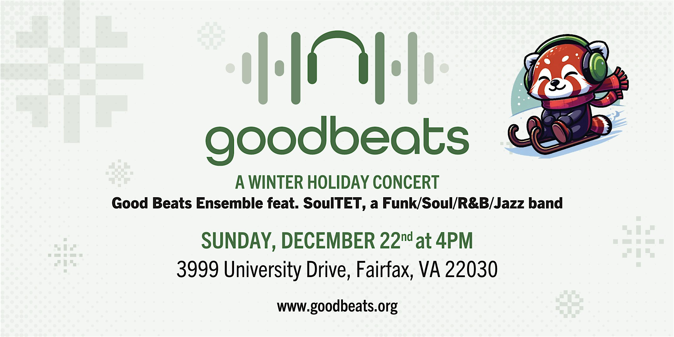 Winter Holiday Concert: Good Beats Ensemble ft. SoulTET – Fairfax, VA