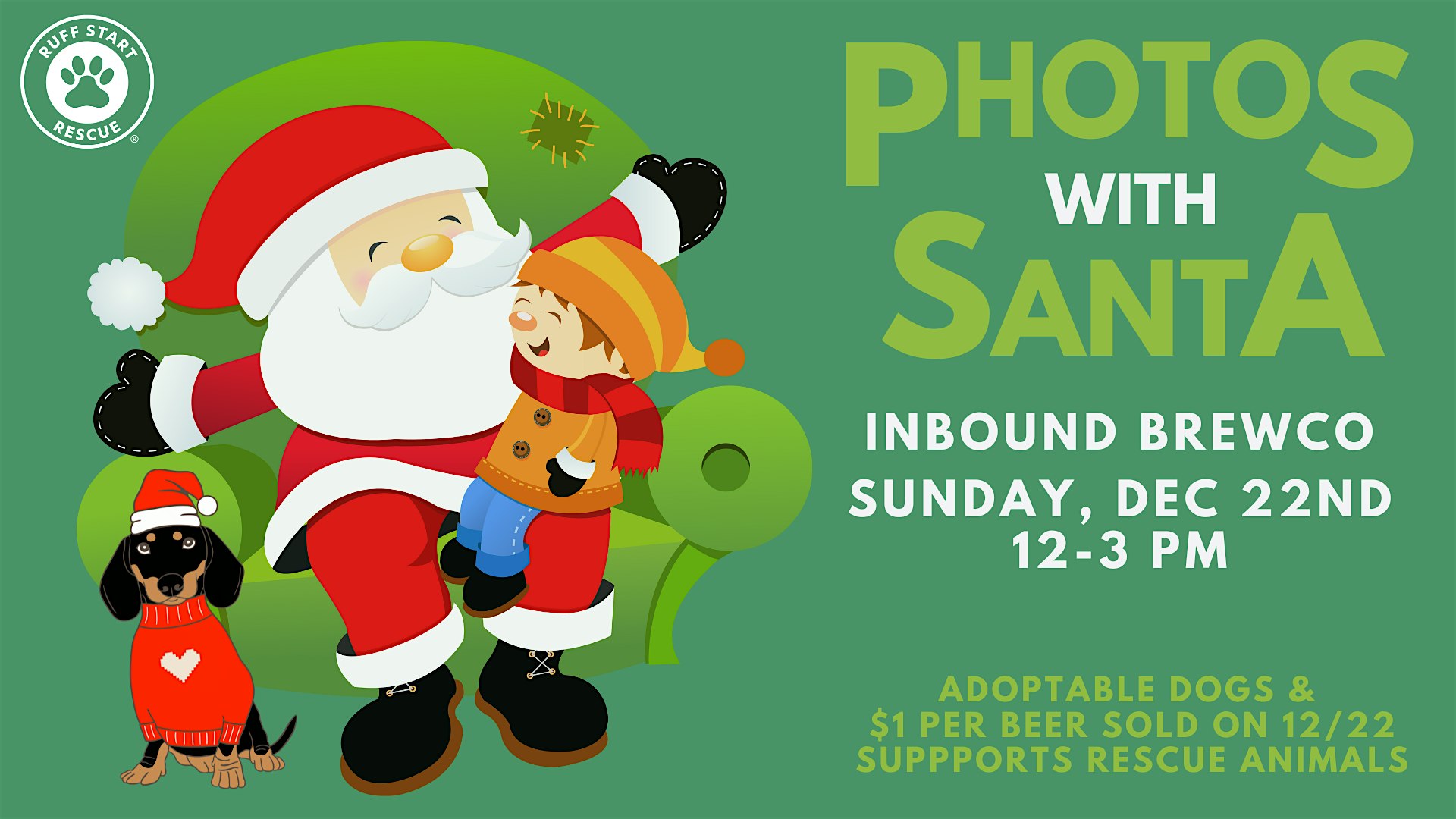 Photos with Santa & Adoption Event at Inbound BrewCo – Minneapolis, MN