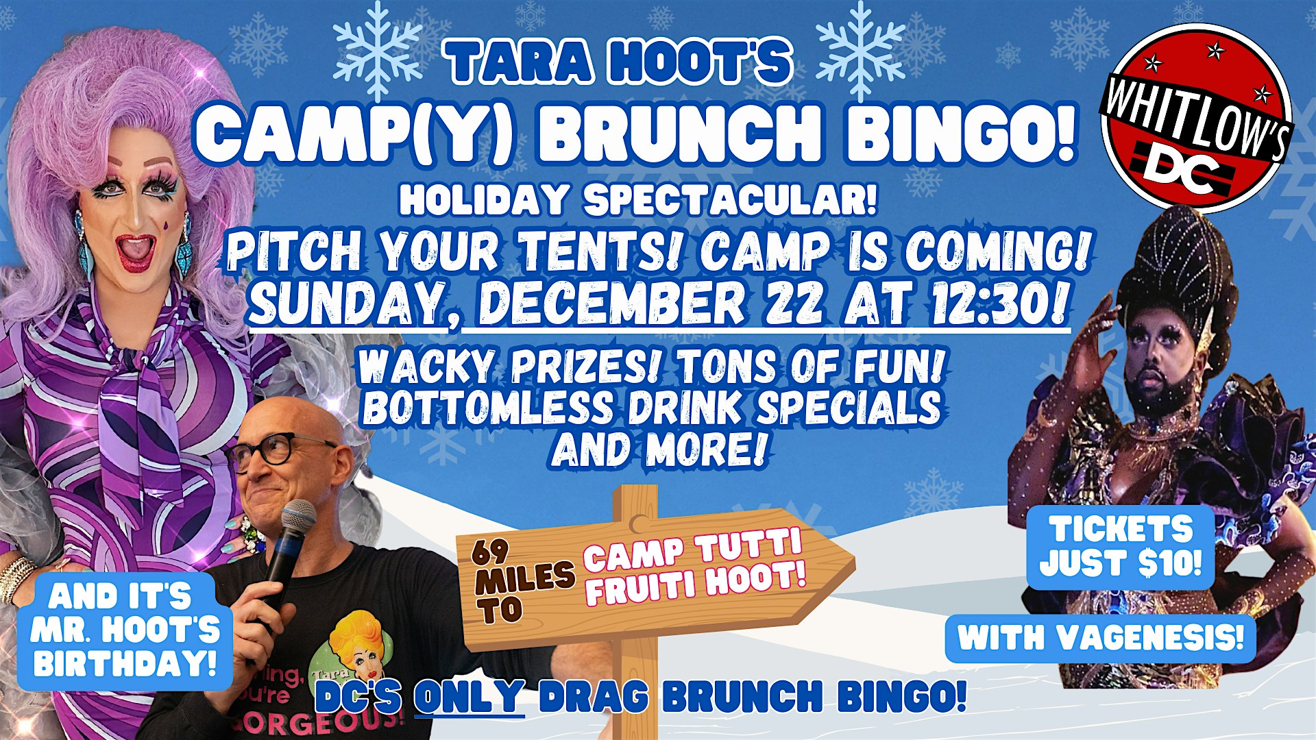 Tara Hoot’s Camp(y) Brunch Bingo at Whitlow’s – Washington, DC