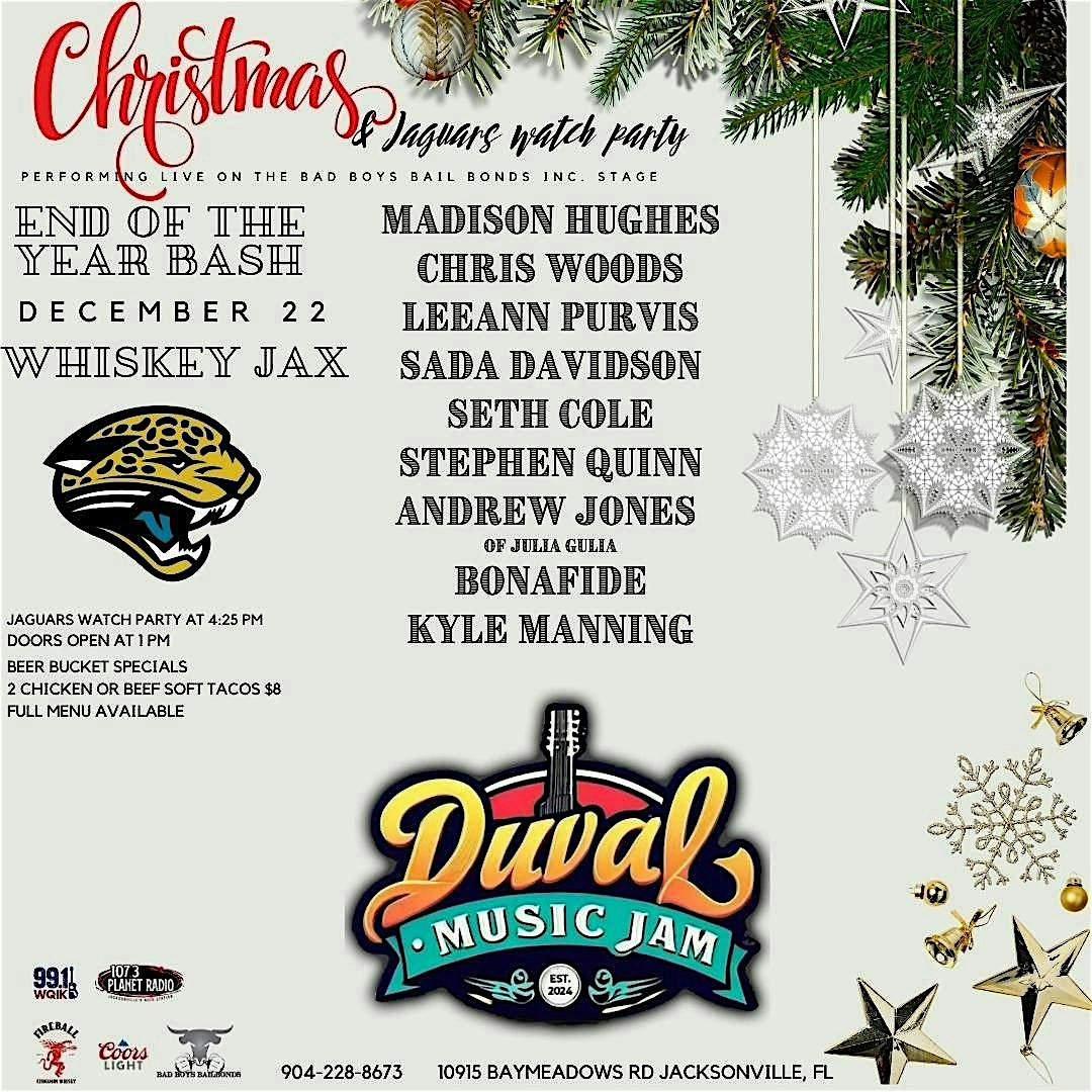 Duval Music Jam Kickoff Tour ” Christmas Edition” @ Whiskey Jax – Jacksonville, FL