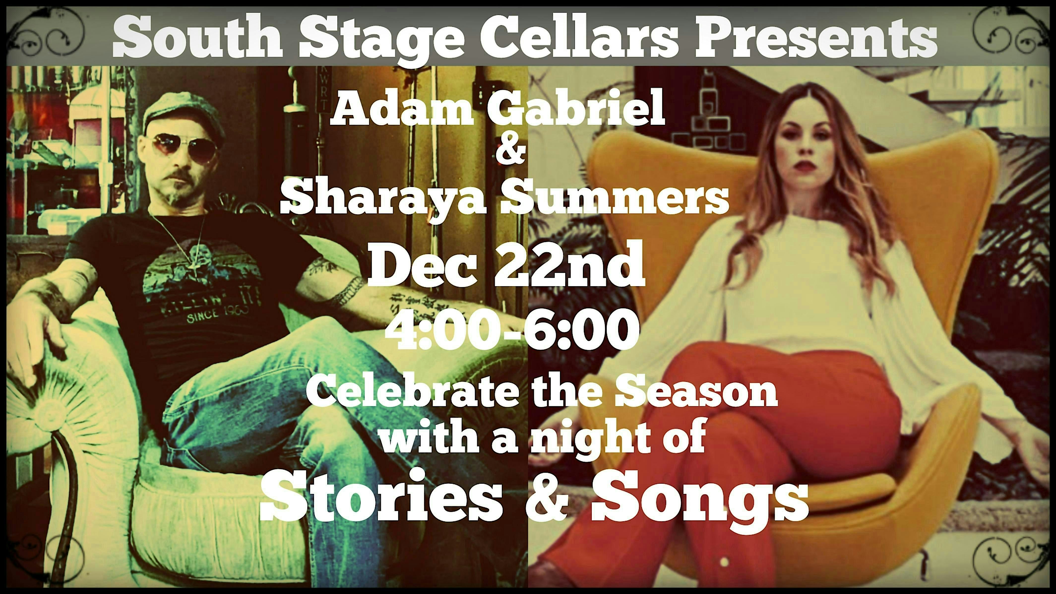 Adam Gabriel & Sharaya Summers @ South Stage Cellars – Jacksonville, OR