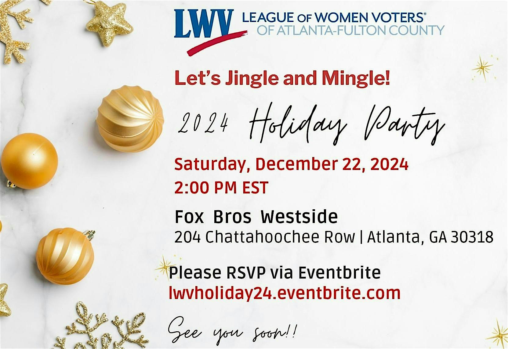 2024 LWVAF Holiday Party – Atlanta, GA