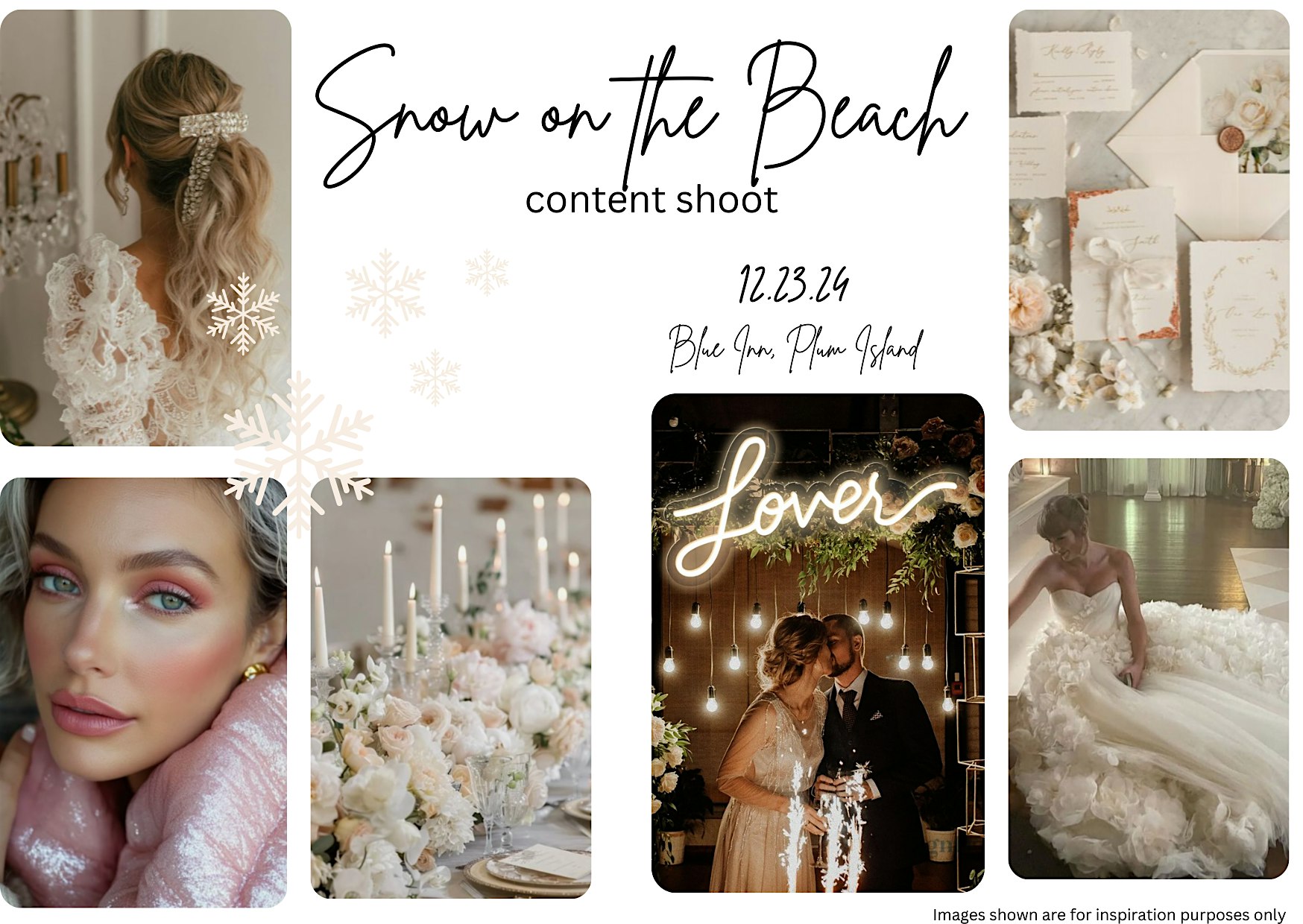 Content Shoot: Snow on the Beach Inspired at Blue Inn – Newbury, MA