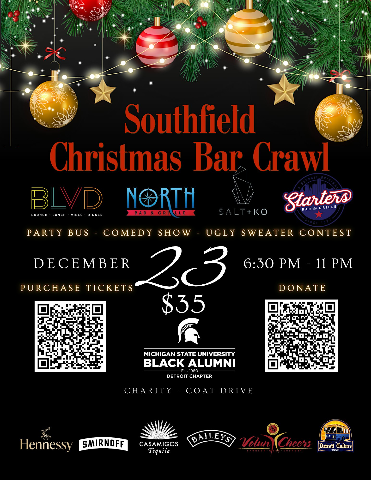 2024 Southfield Christmas Bar Crawl – Southfield, MI