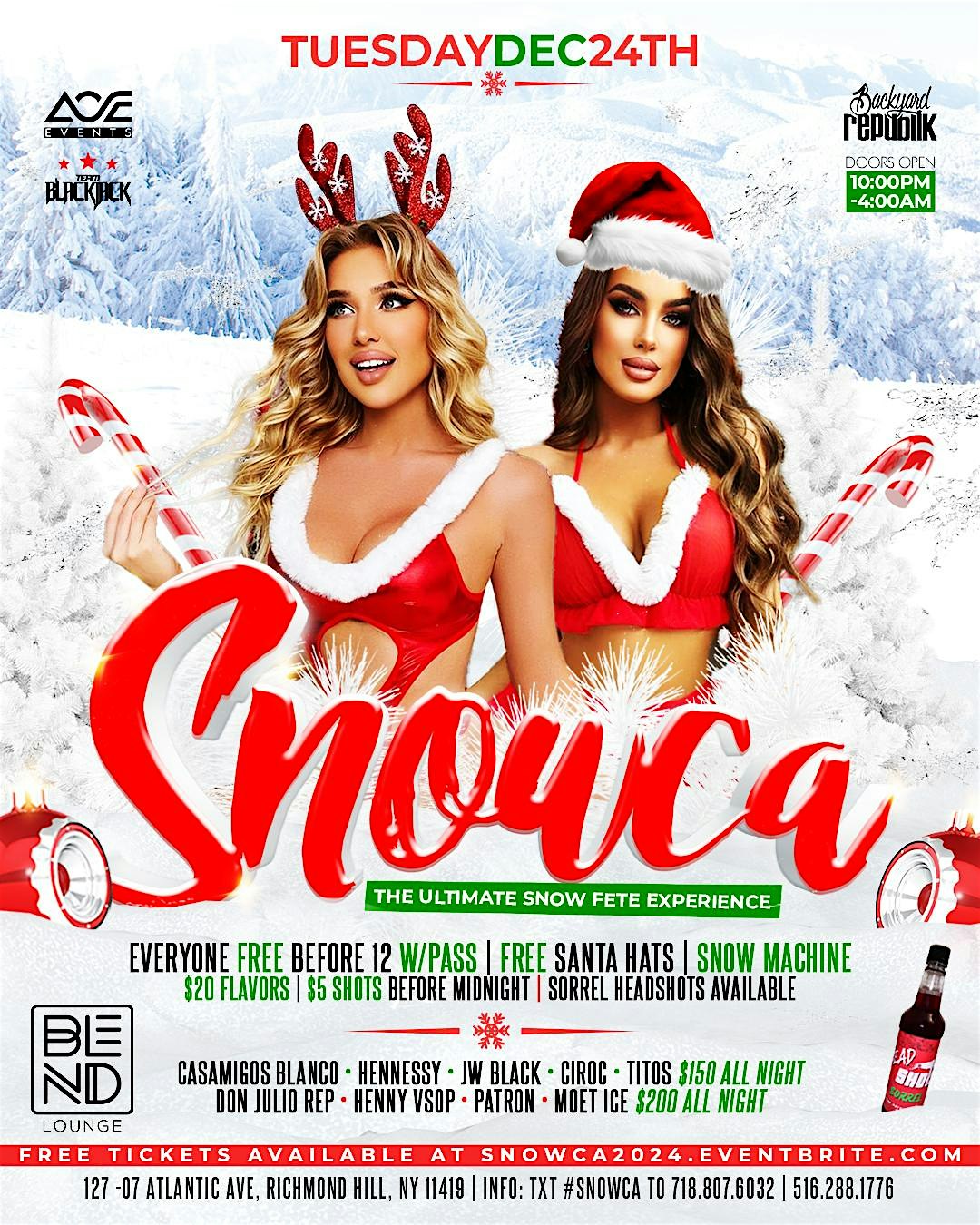 Snowca 2024 – Christmas Eve Snow Party – Queens, NY