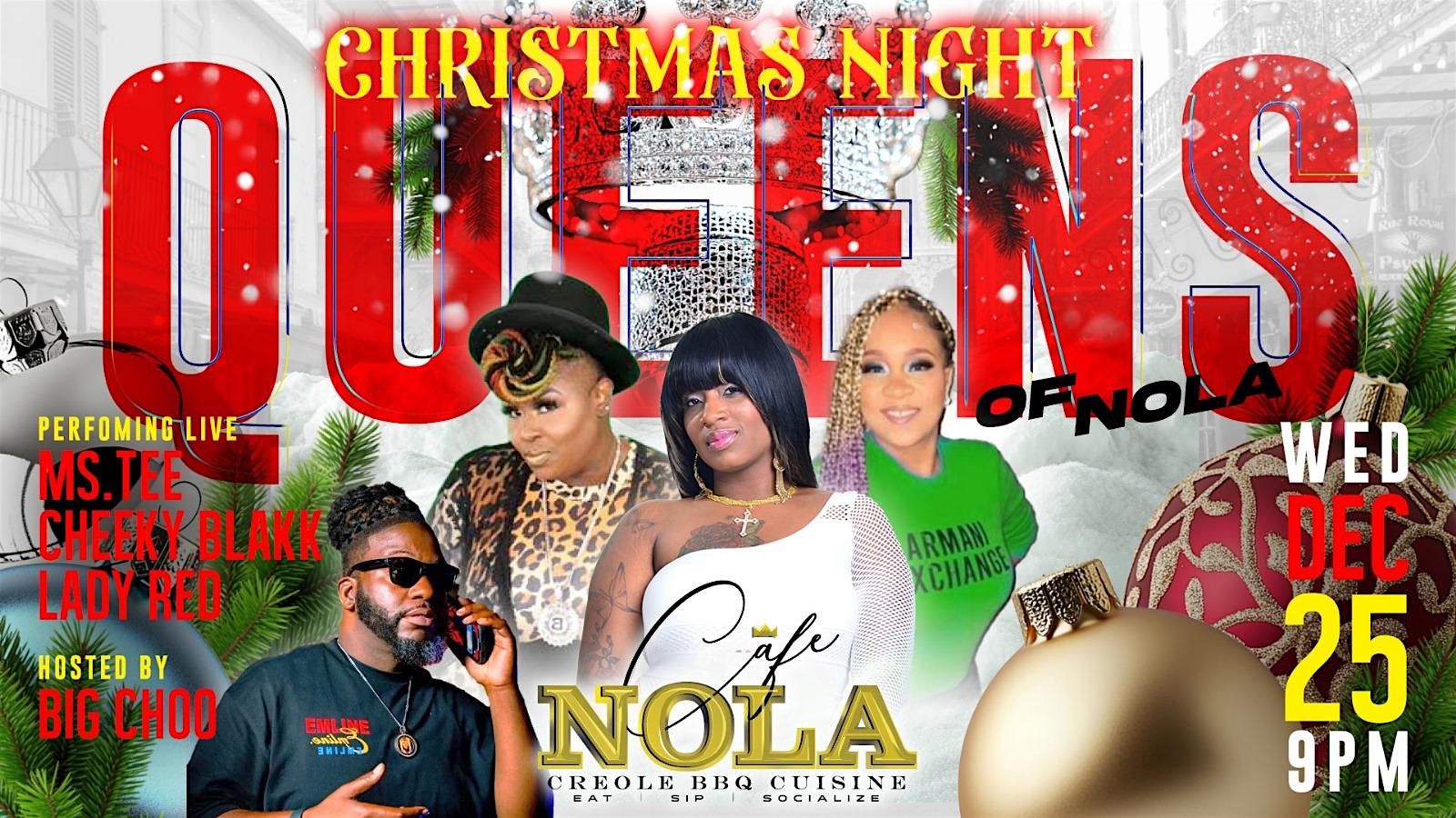 QUEENS of NOLA LIVE! MS. TEE, CHEEKY BLAKK, LADY RED, hosted by BIG CHOO – Harvey, LA