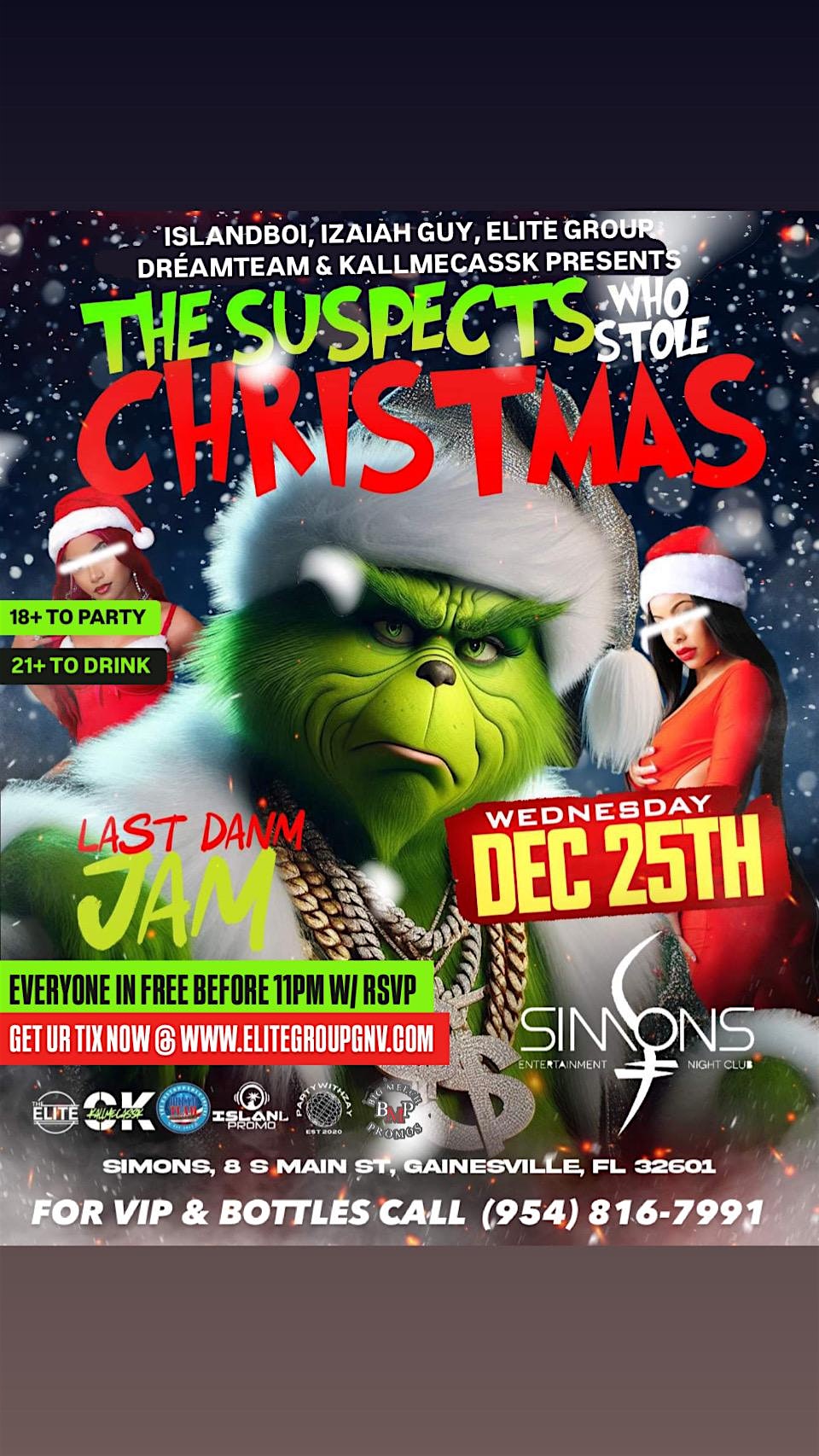 XMAS PARTY @ SIMONS NIGHTCLUB – GAINESVILLE, FL