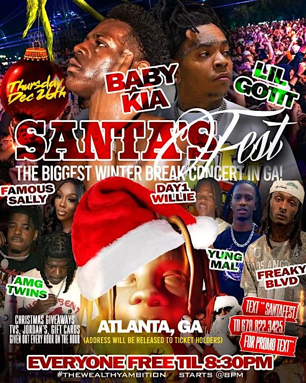 SANTA FEST WINTER BREAK CONCERT THURSDAY DEC 26TH (TICKET LINK) – Atlanta, GA