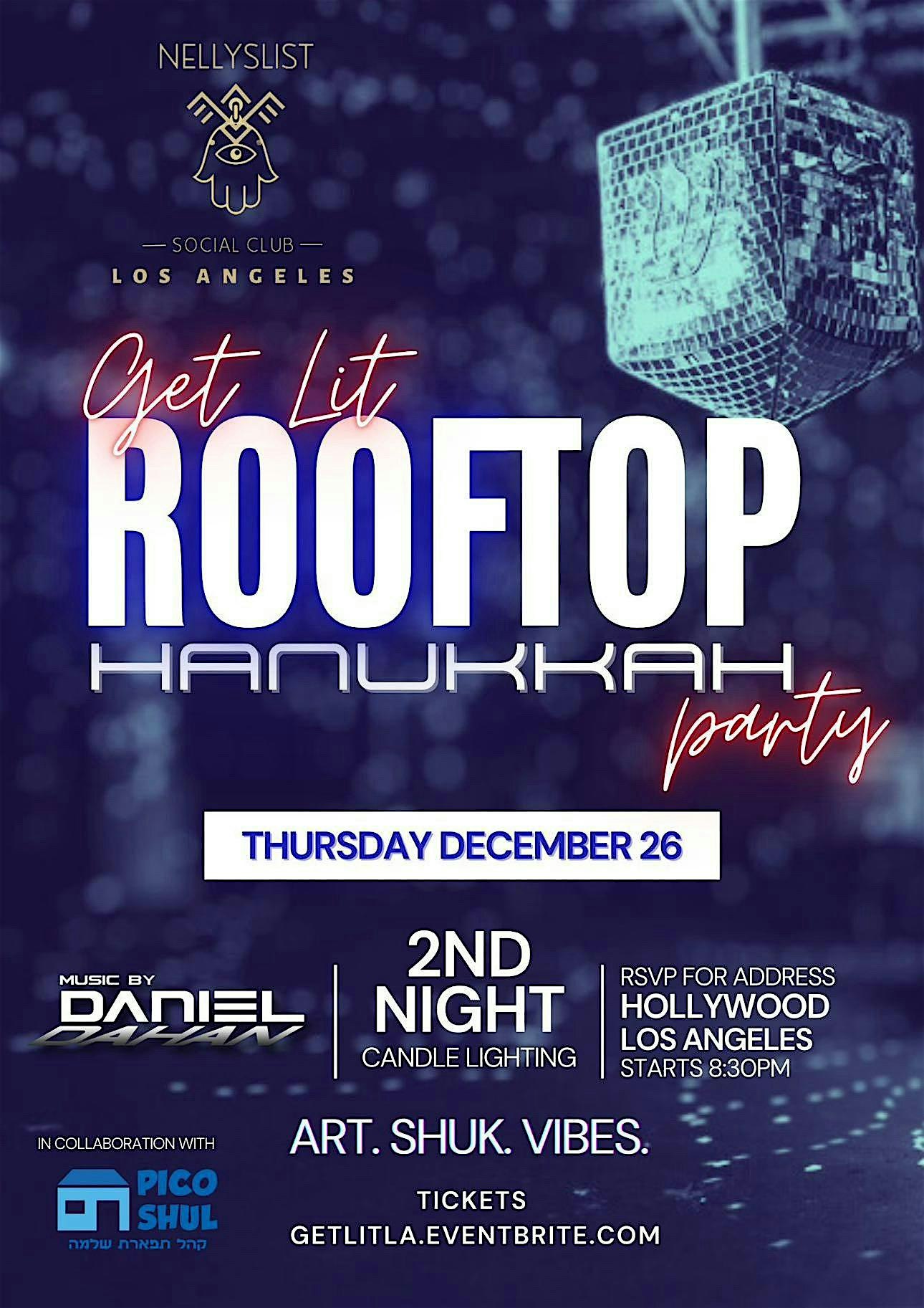 Get Lit Hanukkah Rooftop Party – Hollywood, LA – Los Angeles, CA