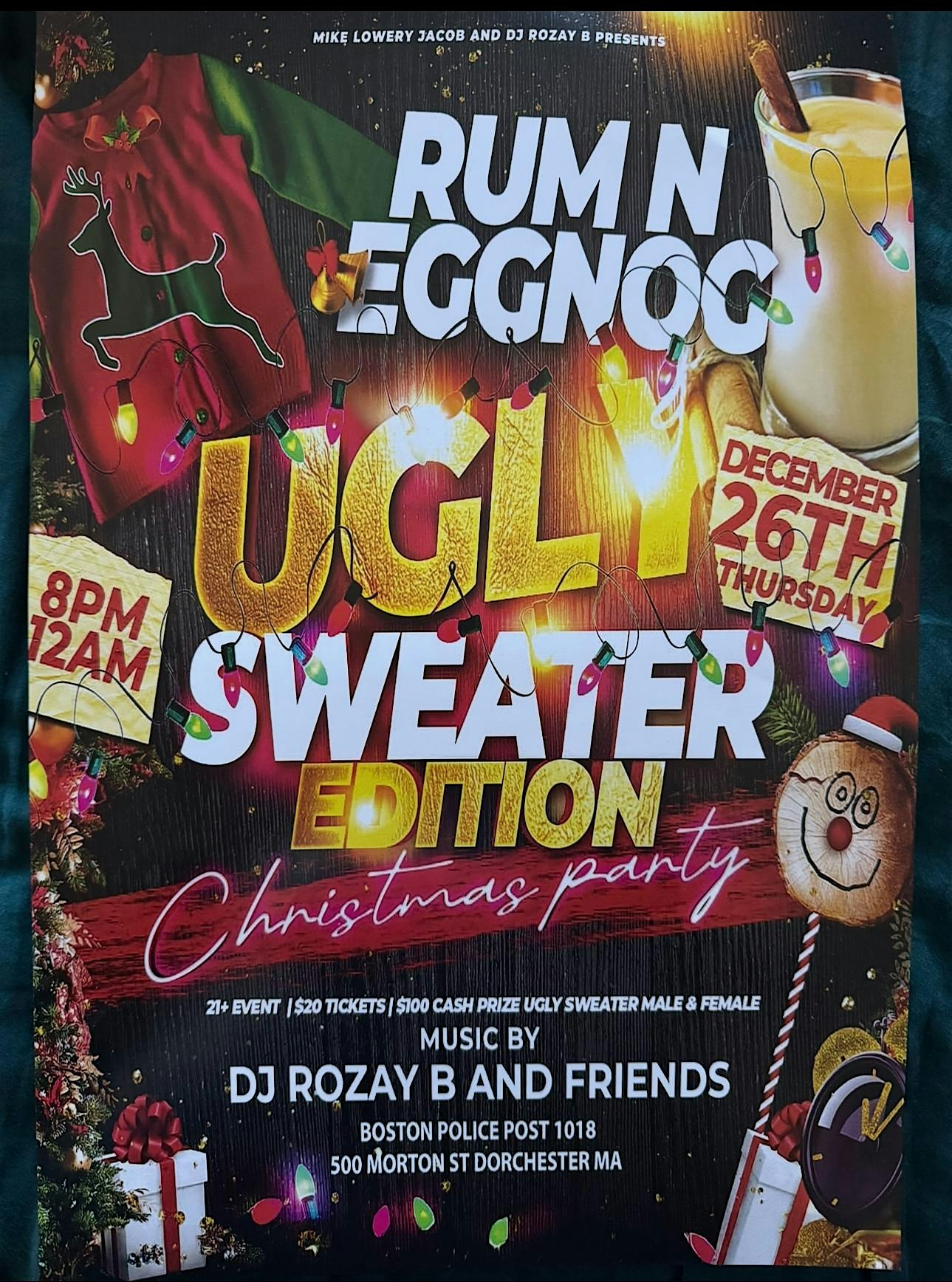 Rum & Eggnog Ugly Sweater Xmas Party – Boston, MA