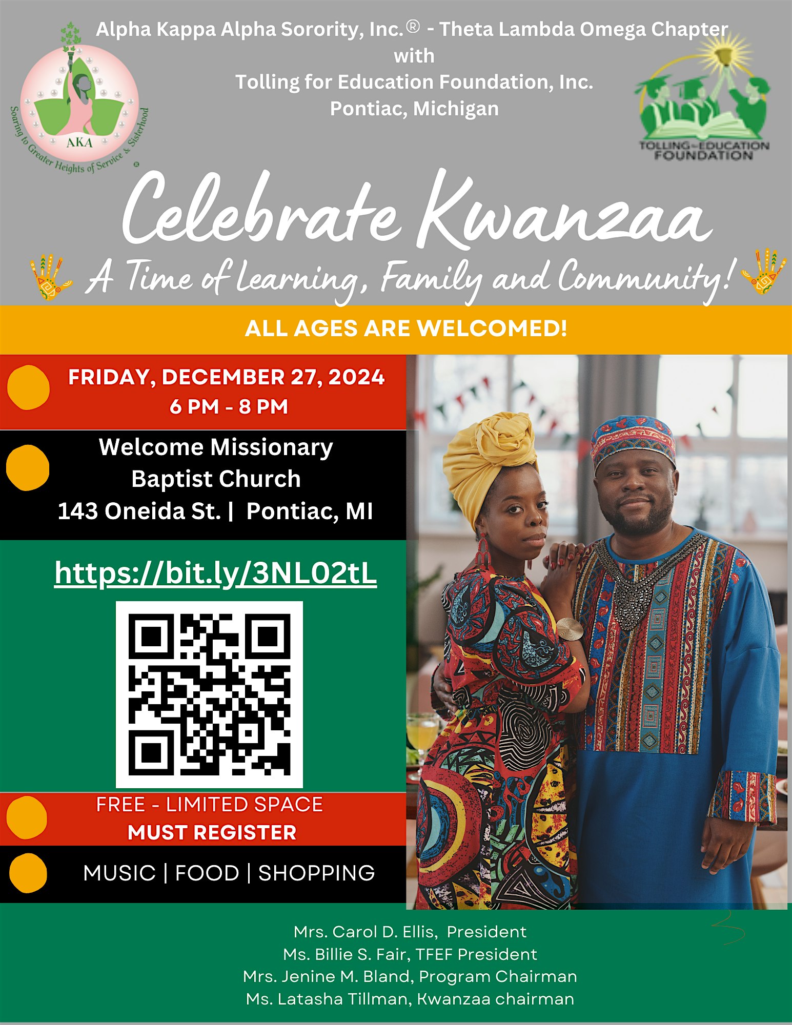 Theta Lambda Omega Annual Kwanzaa Event – Pontiac, MI