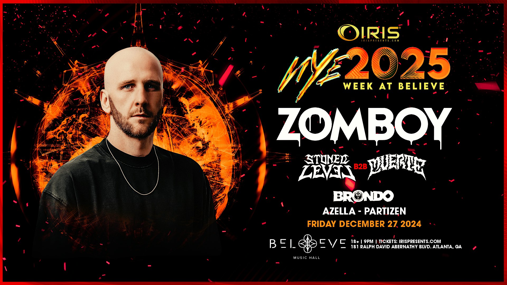 Iris Presents: Zomboy @ Believe Music Hall | Fri, Dec 27th! – Atlanta, GA