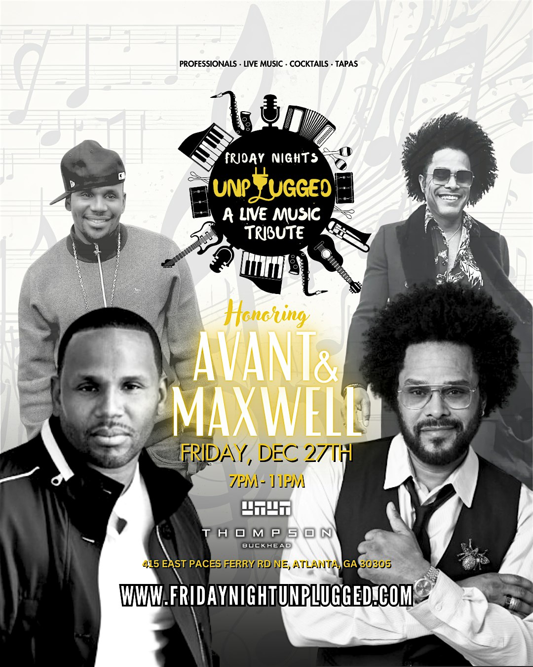 Friday Night: Unplugged – Maxwell & Avant Live Musical Tribute – Atlanta, GA