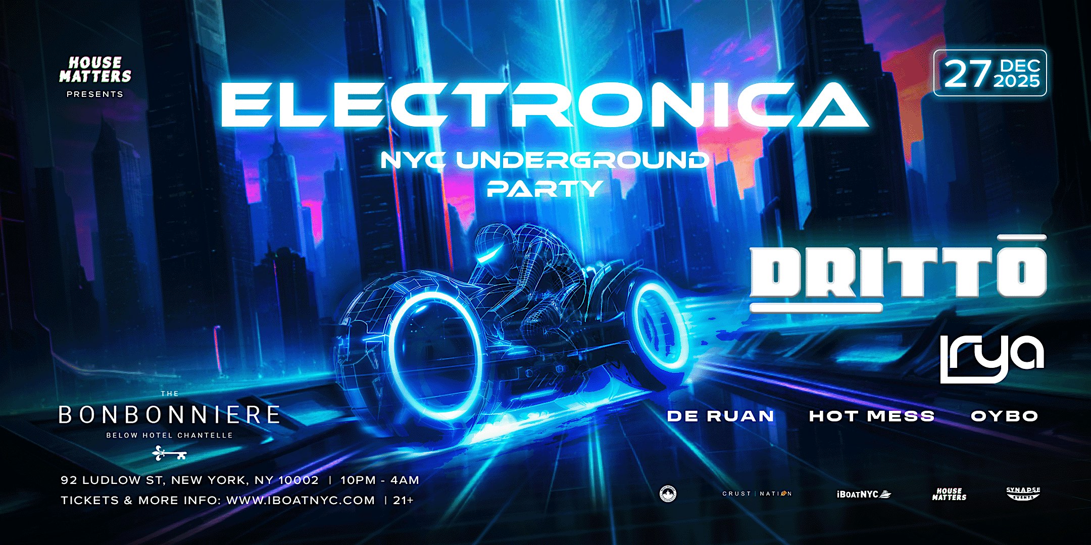 House Matters: Electronica NYC Underground Party – New York, NY