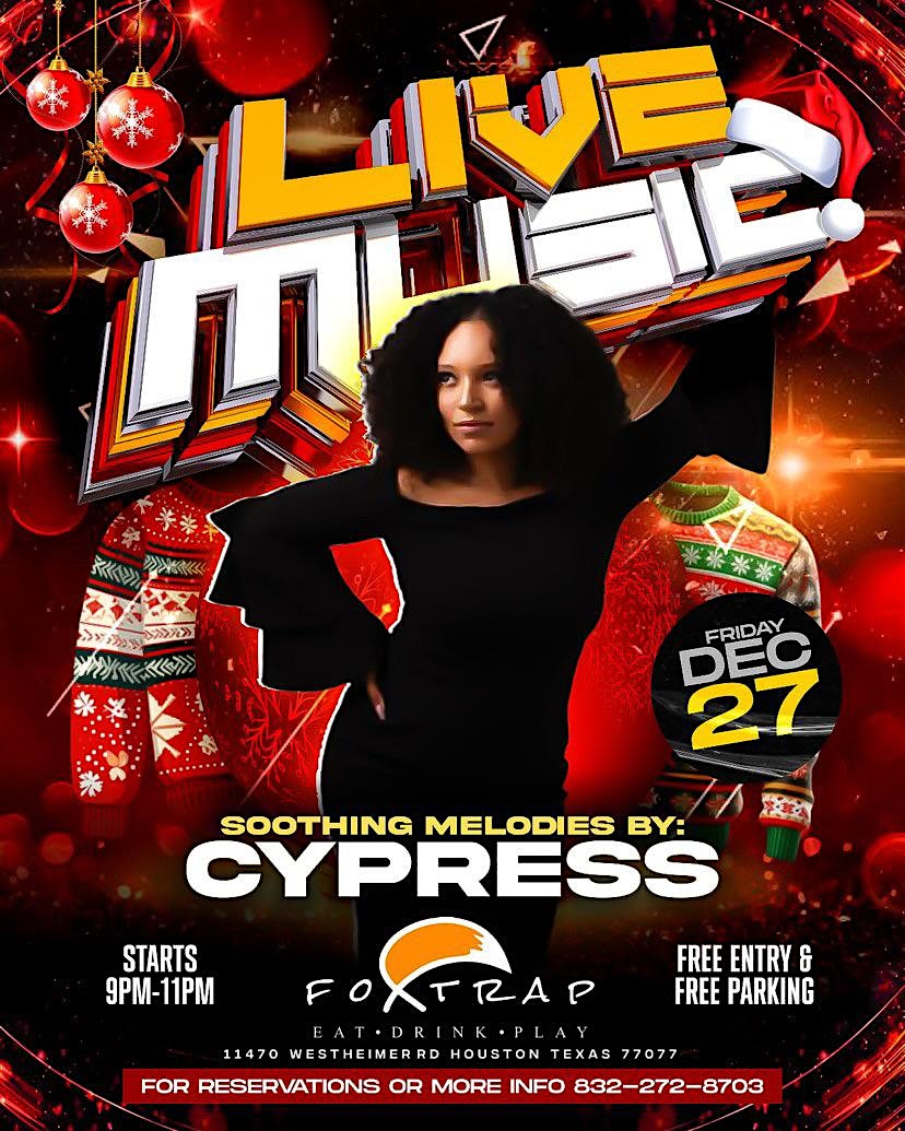 LIVE MUSIC EVENT FOR THE HOLIDAYS @ THE FOX TRAP | FOOD | DRINKS | HOOKAH – Houston, TX