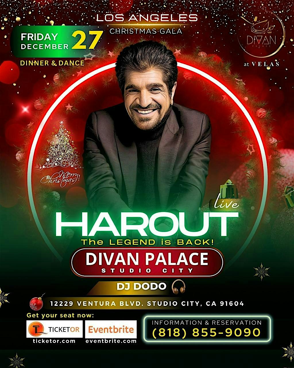 Harout Live at Divan Palace … Dinner Dance – Los Angeles, CA