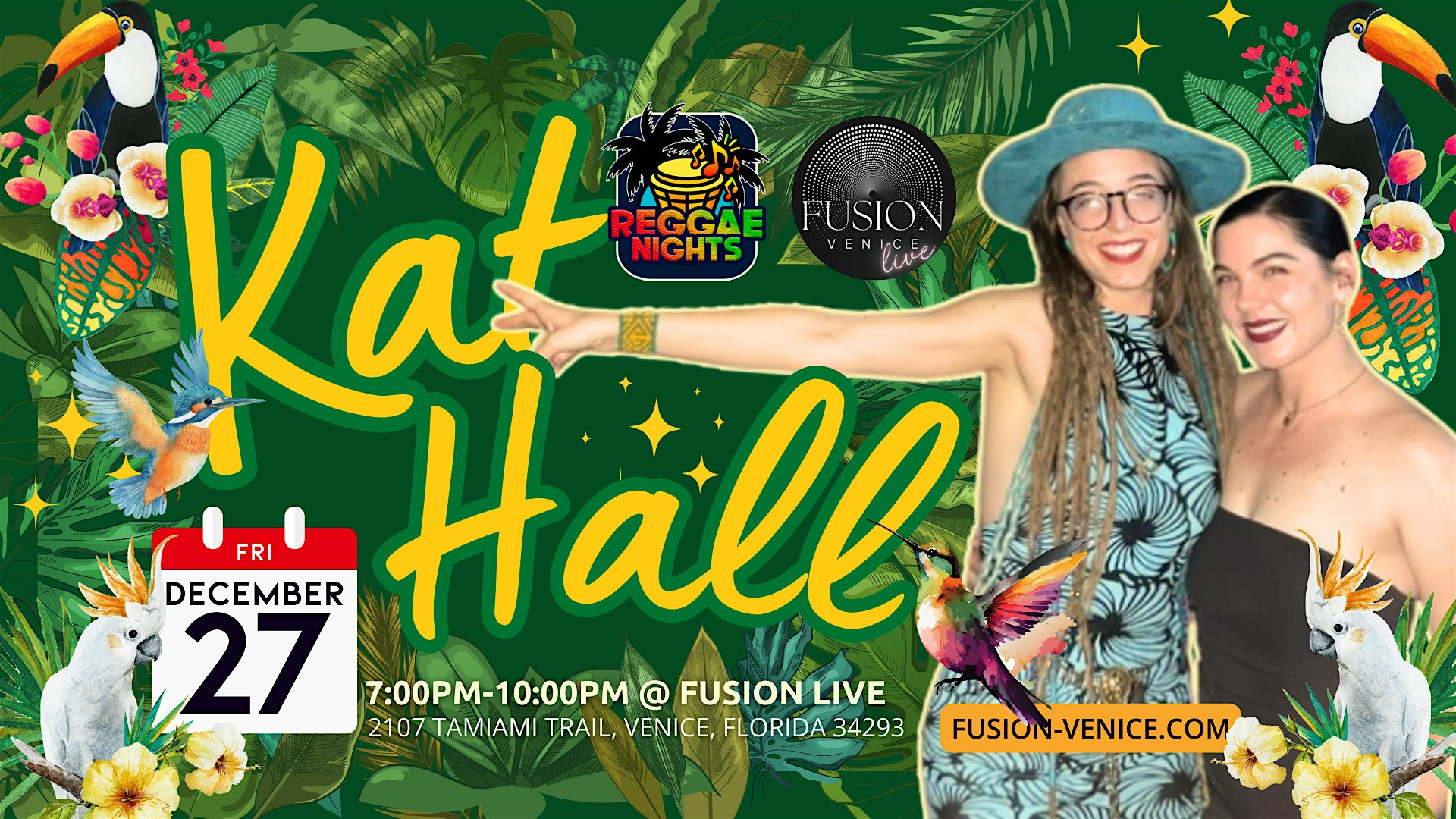 Reggae Nights Presents Kat Hall Live at Fusion Venice – Venice, FL