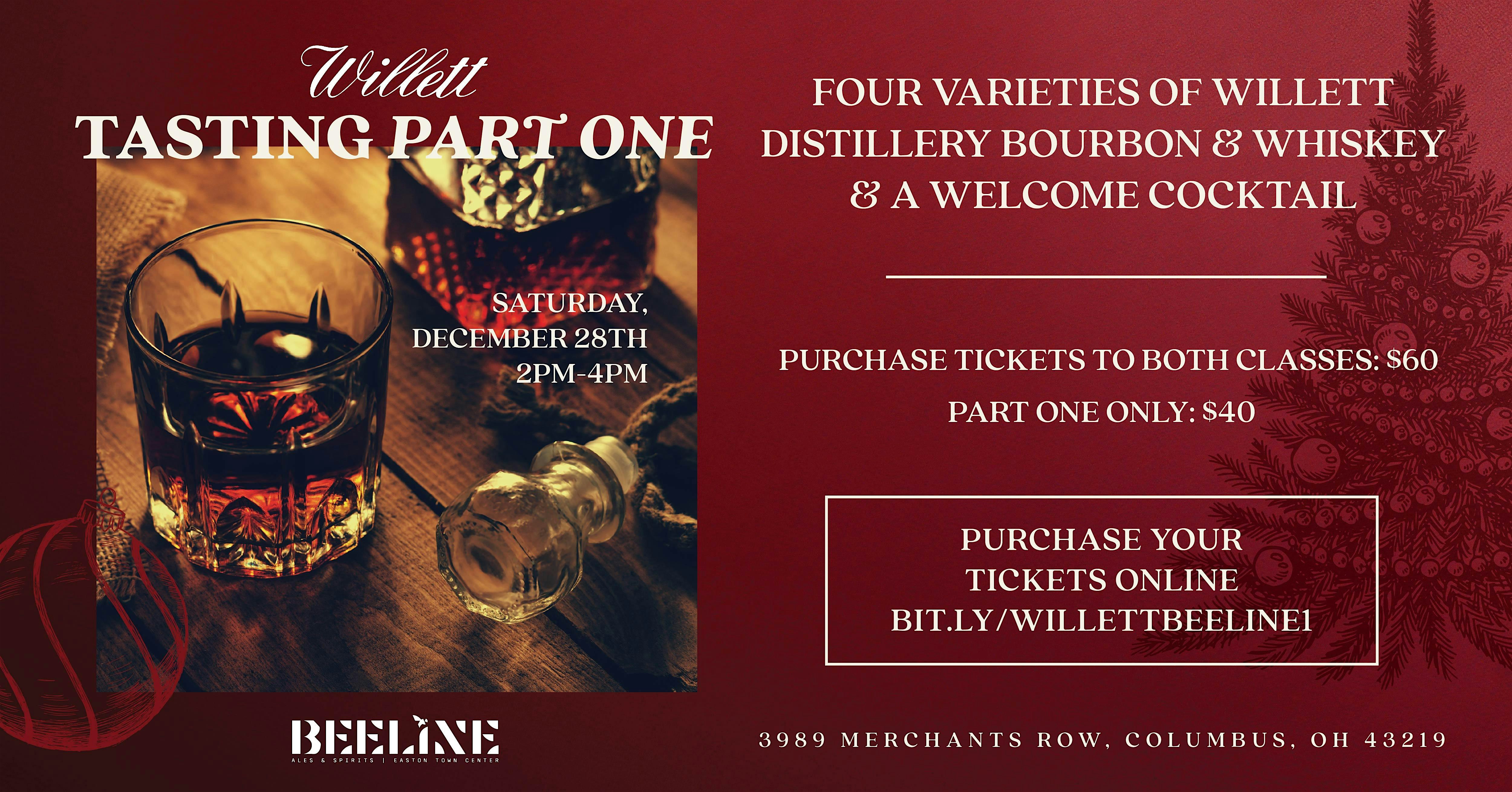 Willett Distillery Tasting Part 1 at Beeline – Columbus, OH