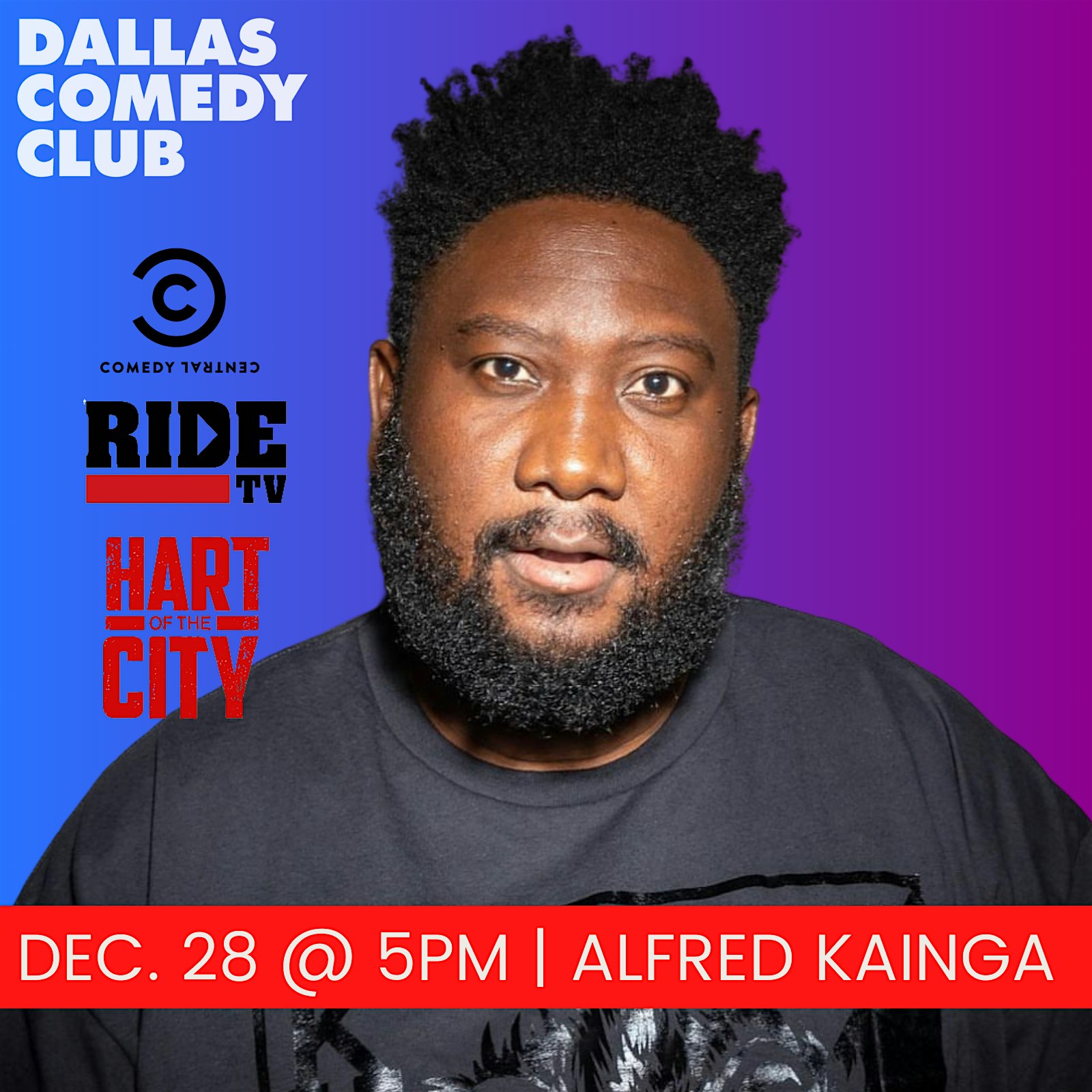 Dallas Comedy Club Presents: ALFRED KAINGA – Dallas, TX