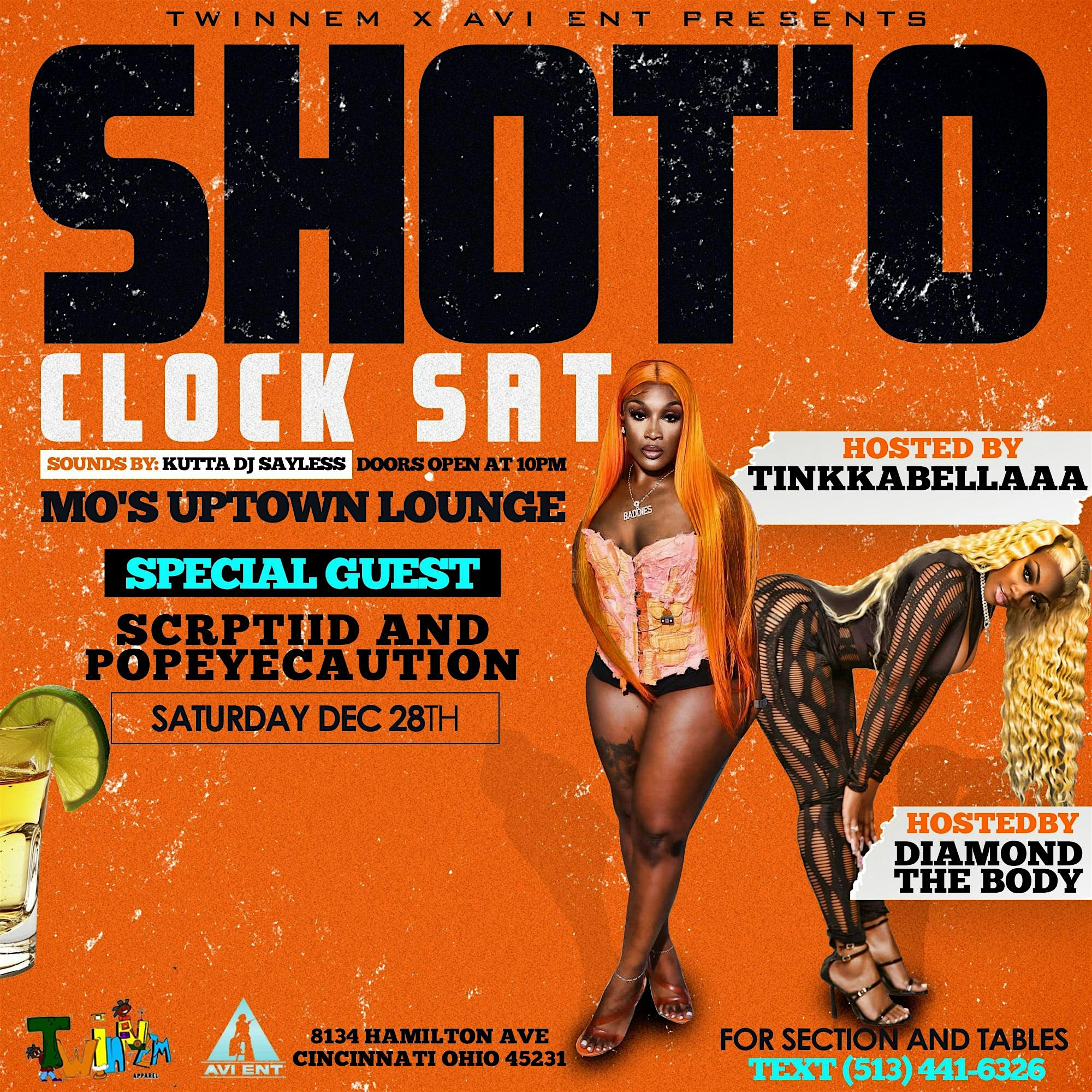 Shot O’ Clock Saturday with Tinkkabellaa & Diamond The Body – Cincinnati, OH