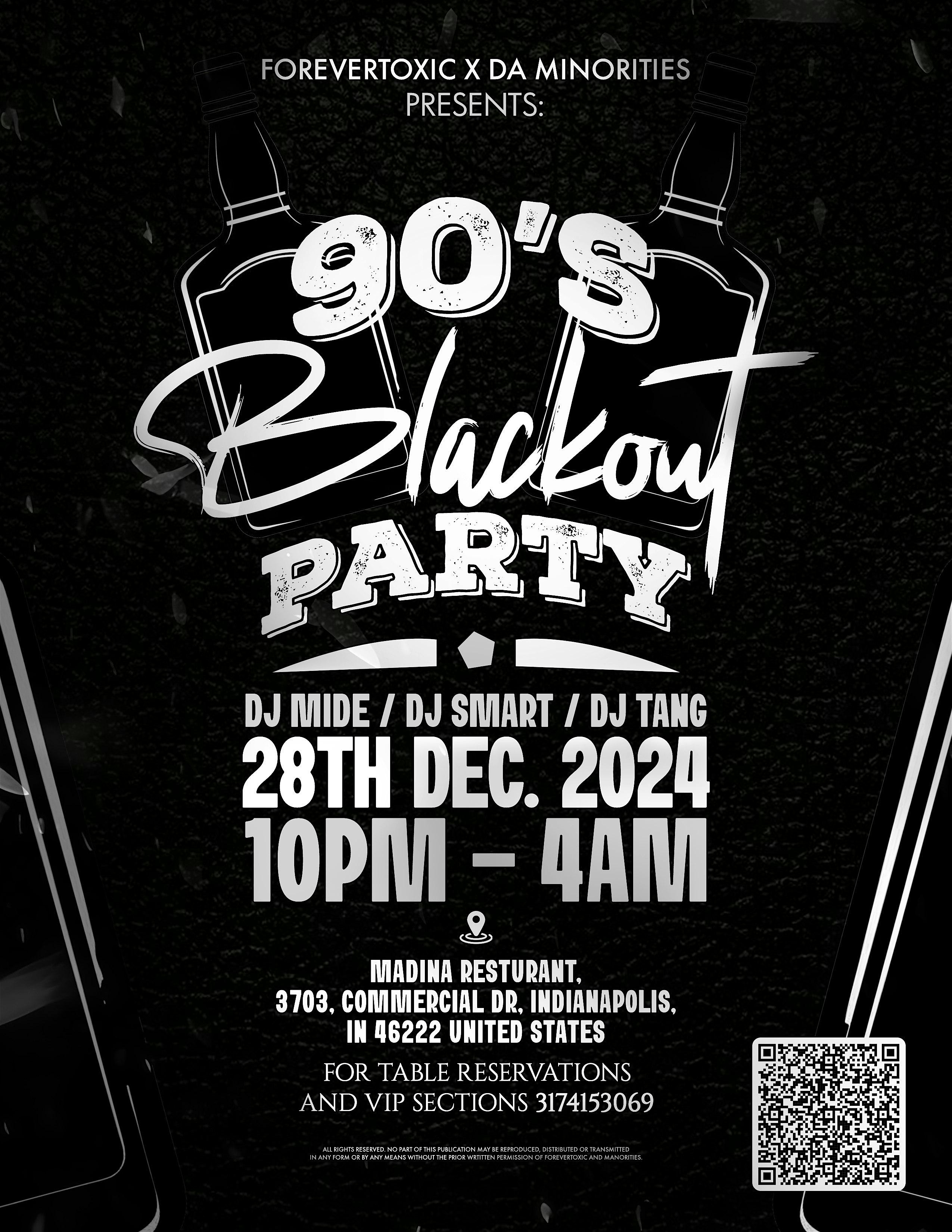 90’s Blackout Party – Indianapolis, IN