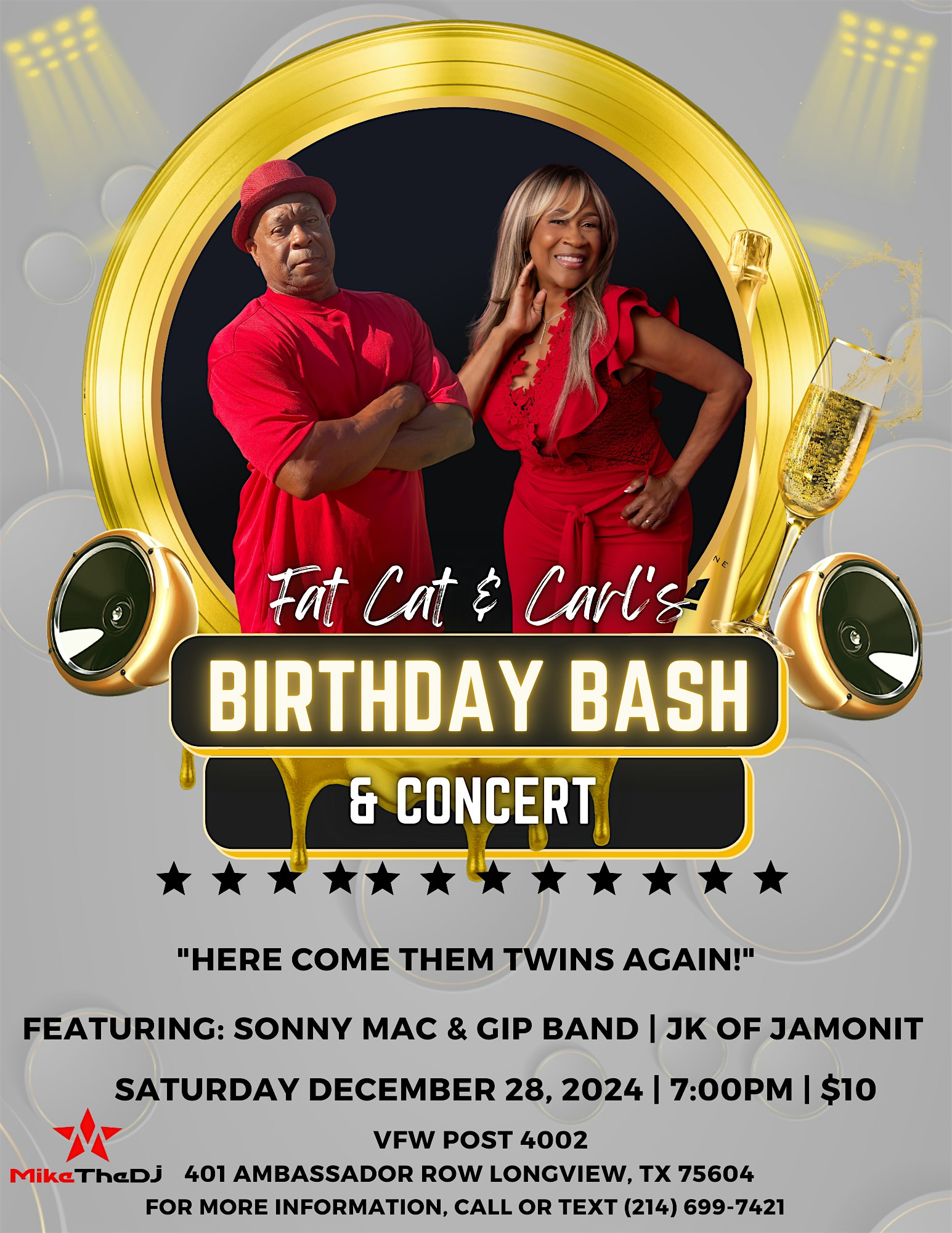 Fat Cat & Carl’s Birthday Bash – Longview, TX