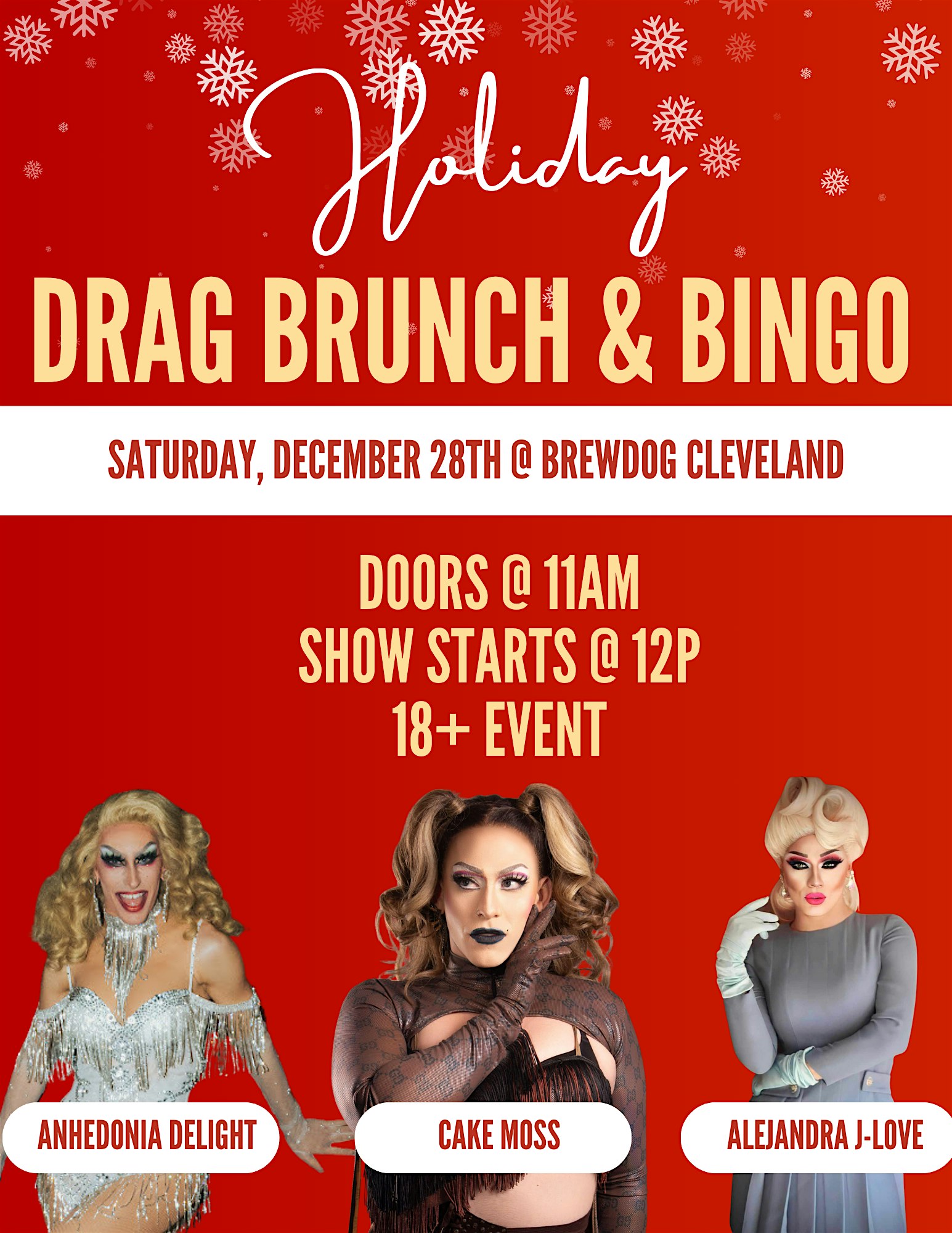 Holiday Drag Brunch Extravaganza @ BrewDog Cleveland! – Cleveland, OH