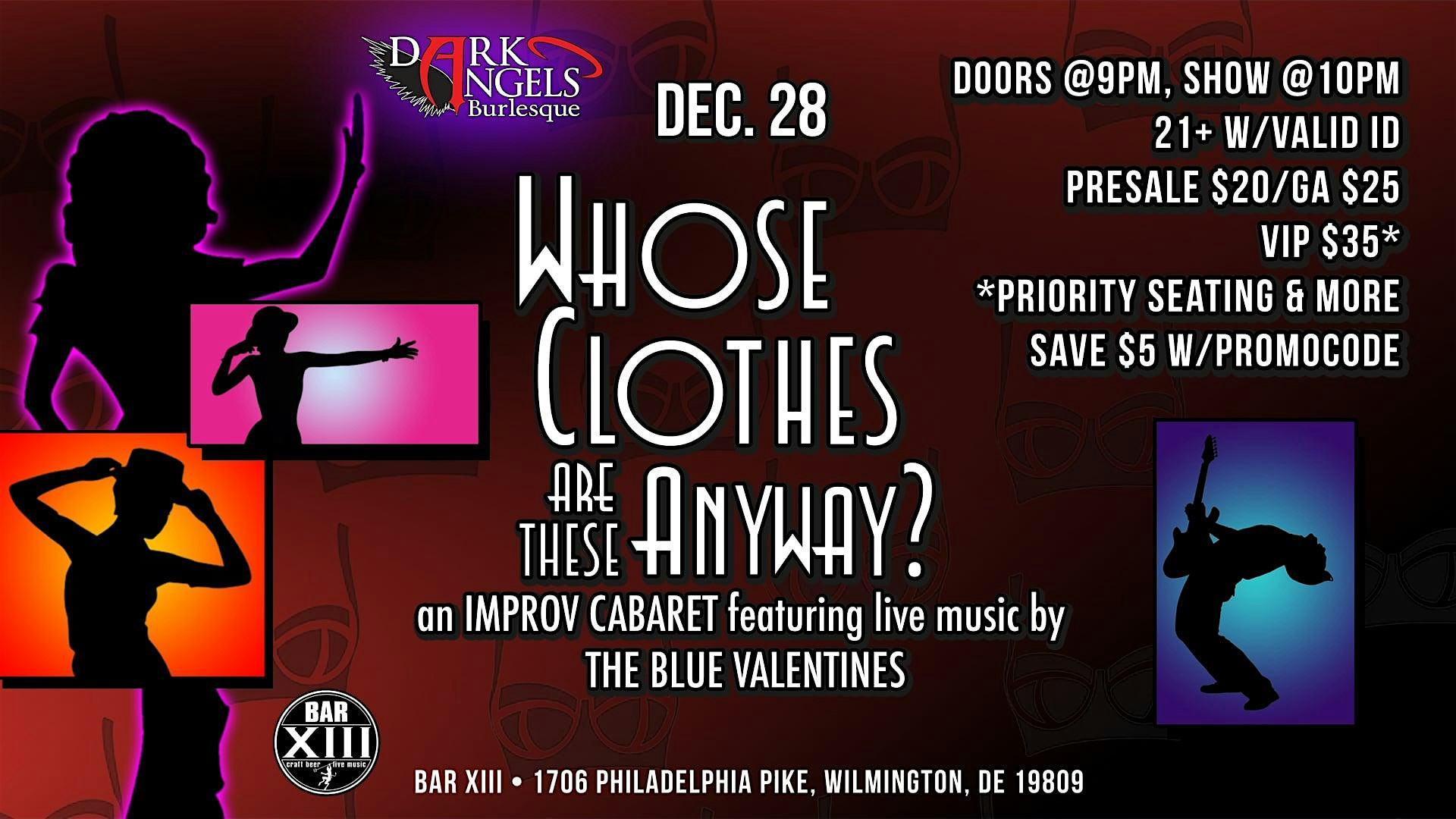 Whose Clothes Are These Anyway? An Improve Cabaret Live Music – Wilmington, DE