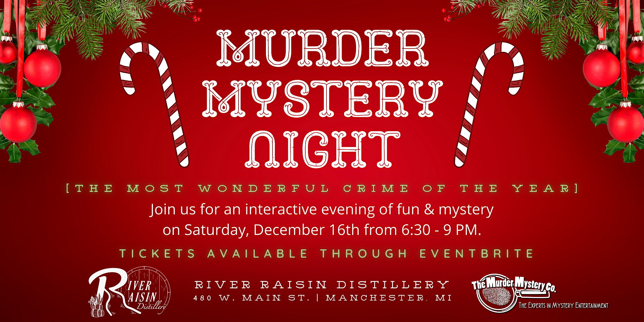 Murder Mystery Night (The Most Wonderful Crime of the Year) – Manchester, MI