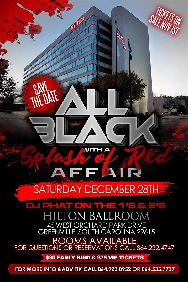 Black Party With Splash Of Red – Greenville, SC