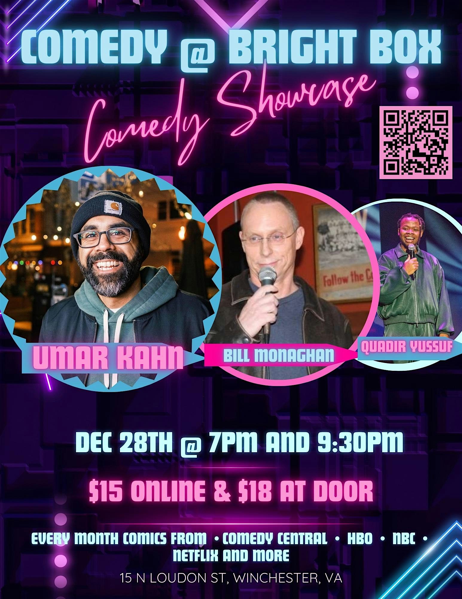 Bright Box Comedy Showcase [7PM SHOW] – Winchester, VA