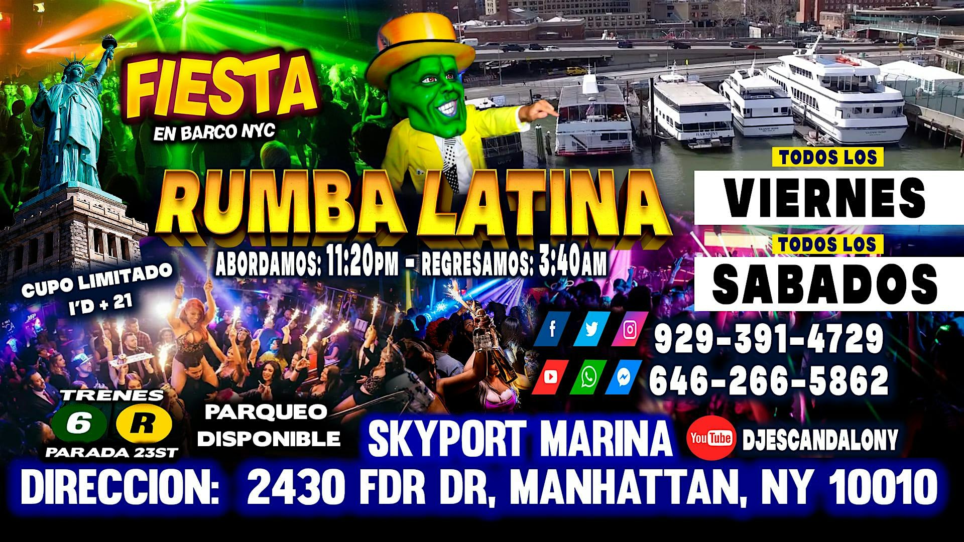 Rumba Latina En Barco + Manhattan New York + Radio Dj’s + Cupo Limitado – New York, NY