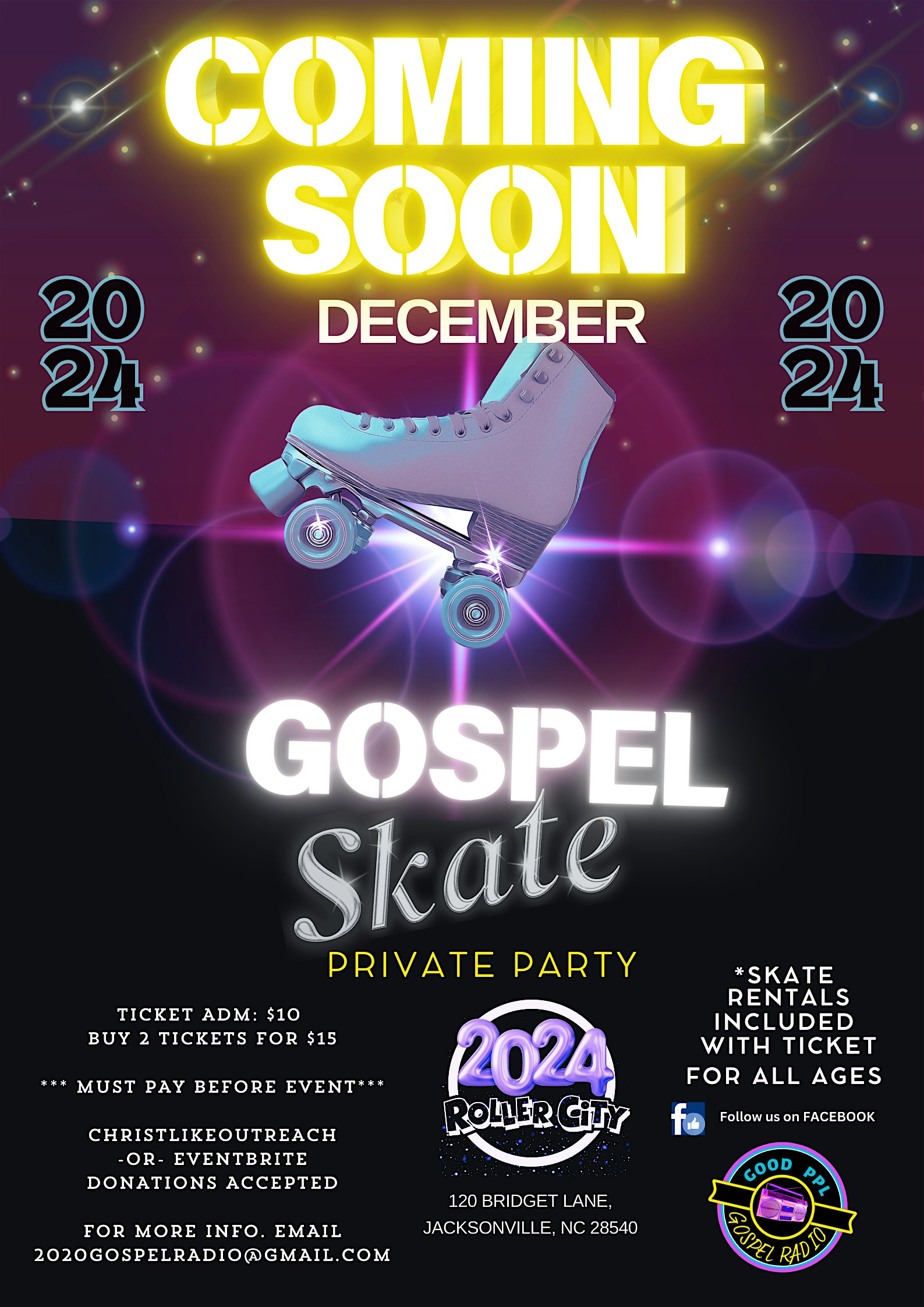 Gospel Skate Night (Roller City) – Jacksonville, NC