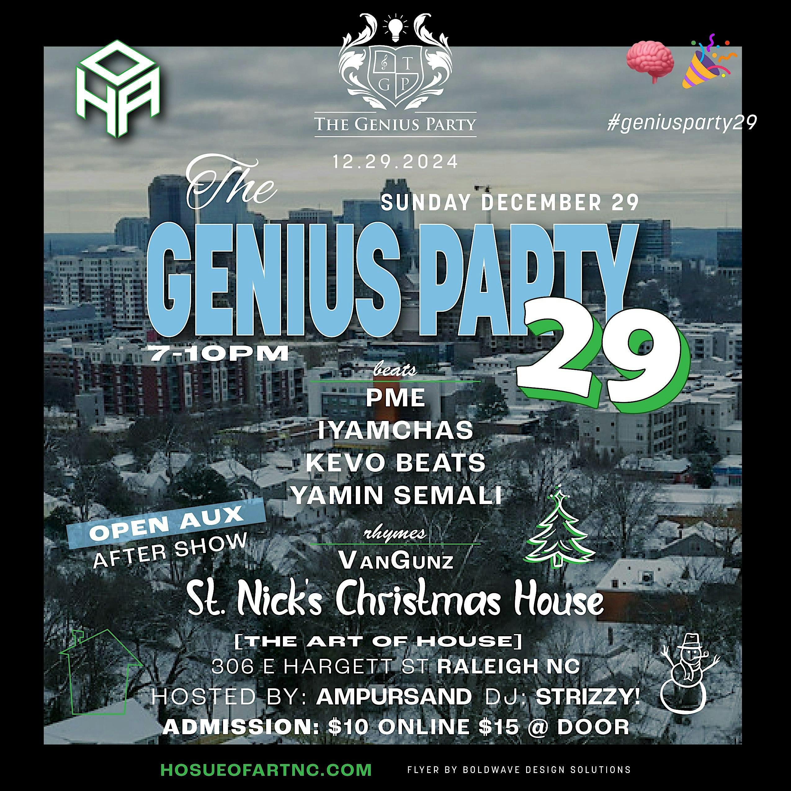 Genius Party 29 – Raleigh, NC