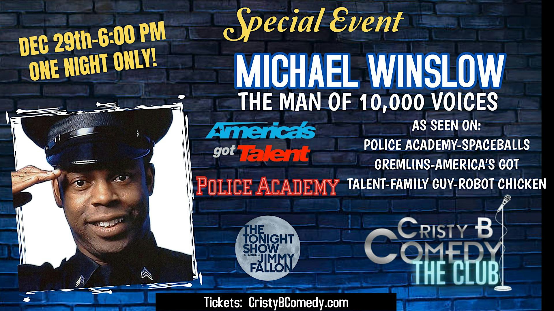 MICHAEL WINSLOW LIVE Sunday Night! – Palm Coast, FL