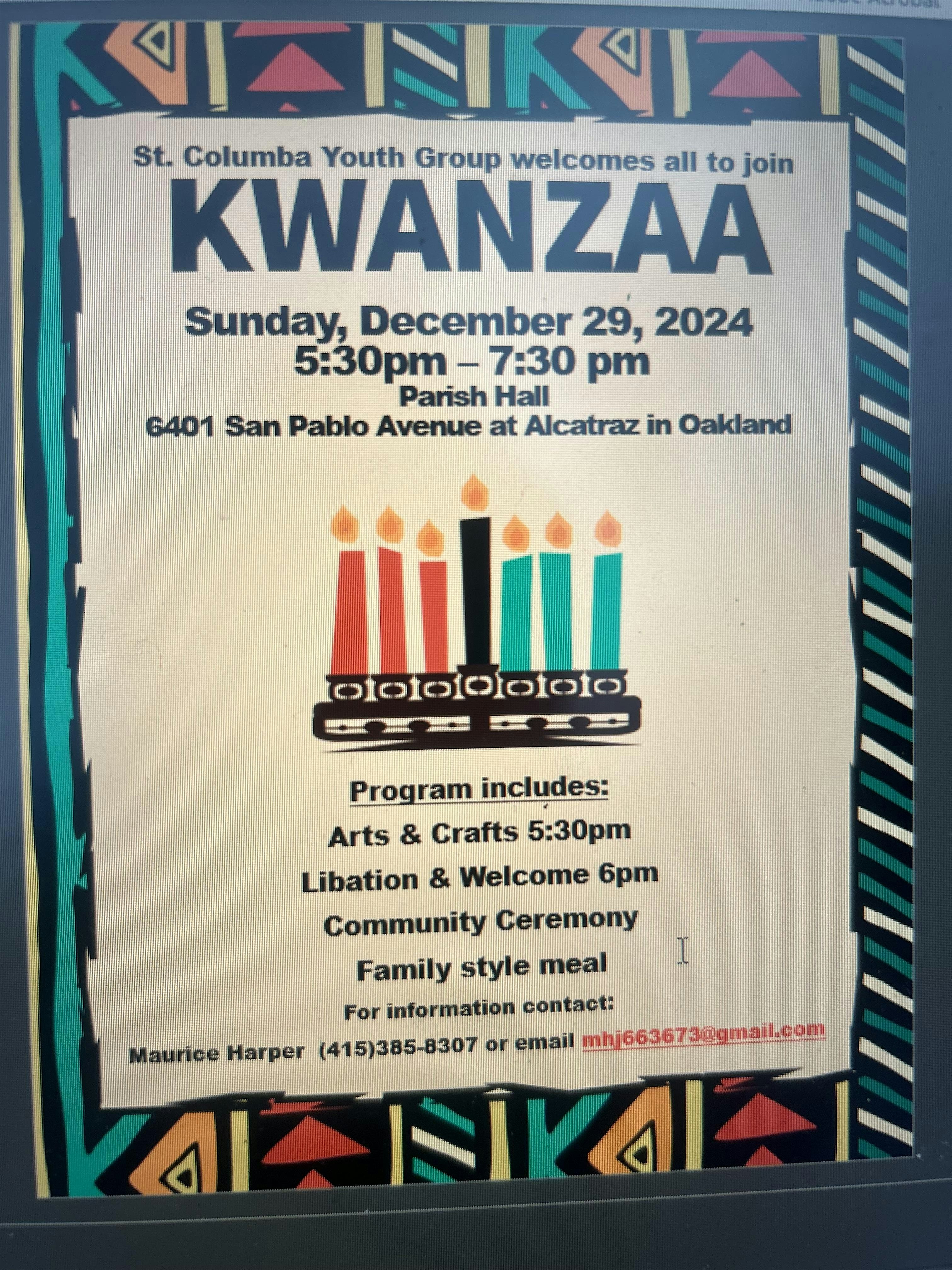 St. Columba’s Annual Kwanzaa Celebration 2024 – Oakland, CA