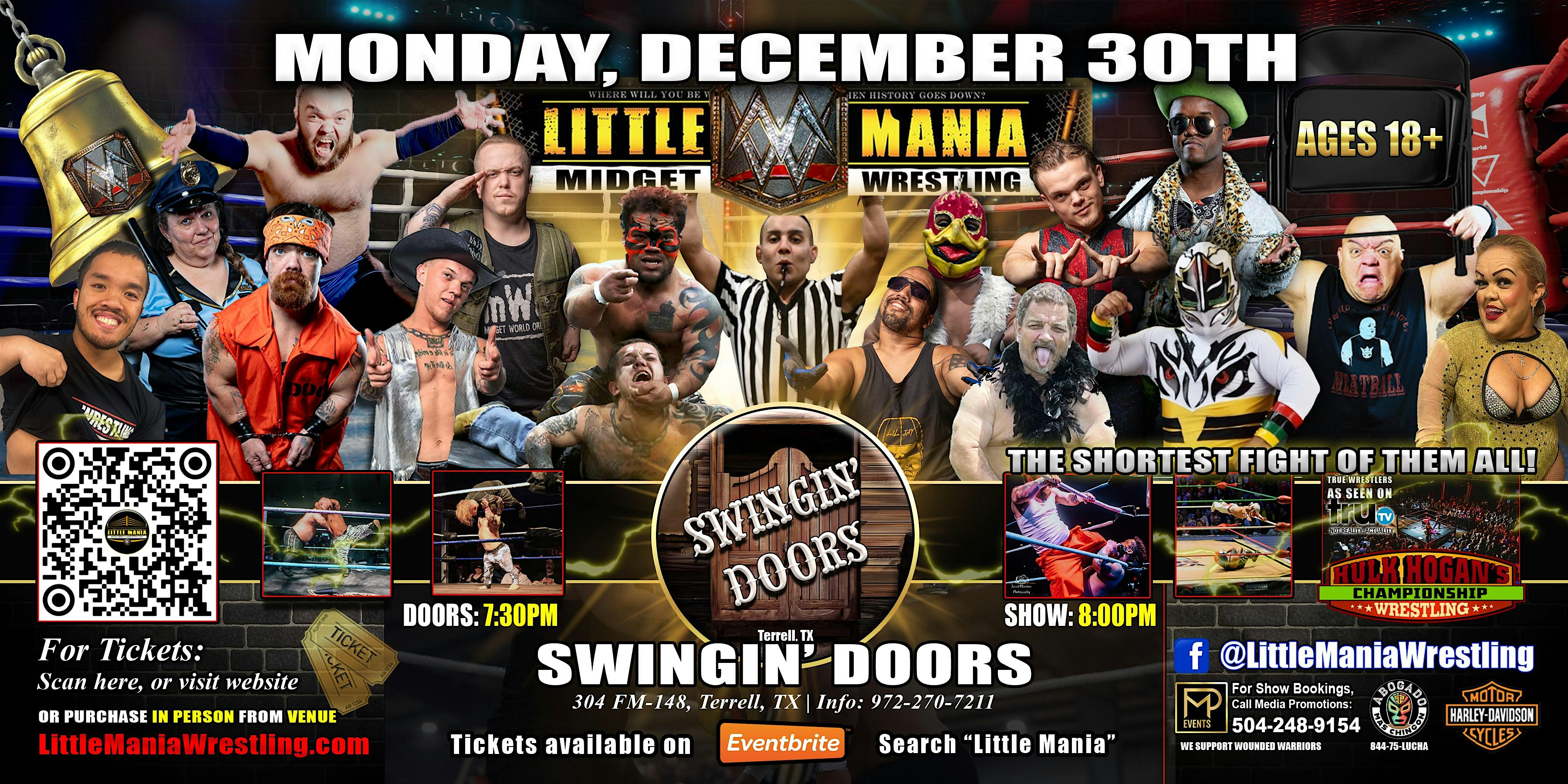 Terrell, TX – Little Mania Midget Wrestling @ Swingin Doors – Terrell, TX