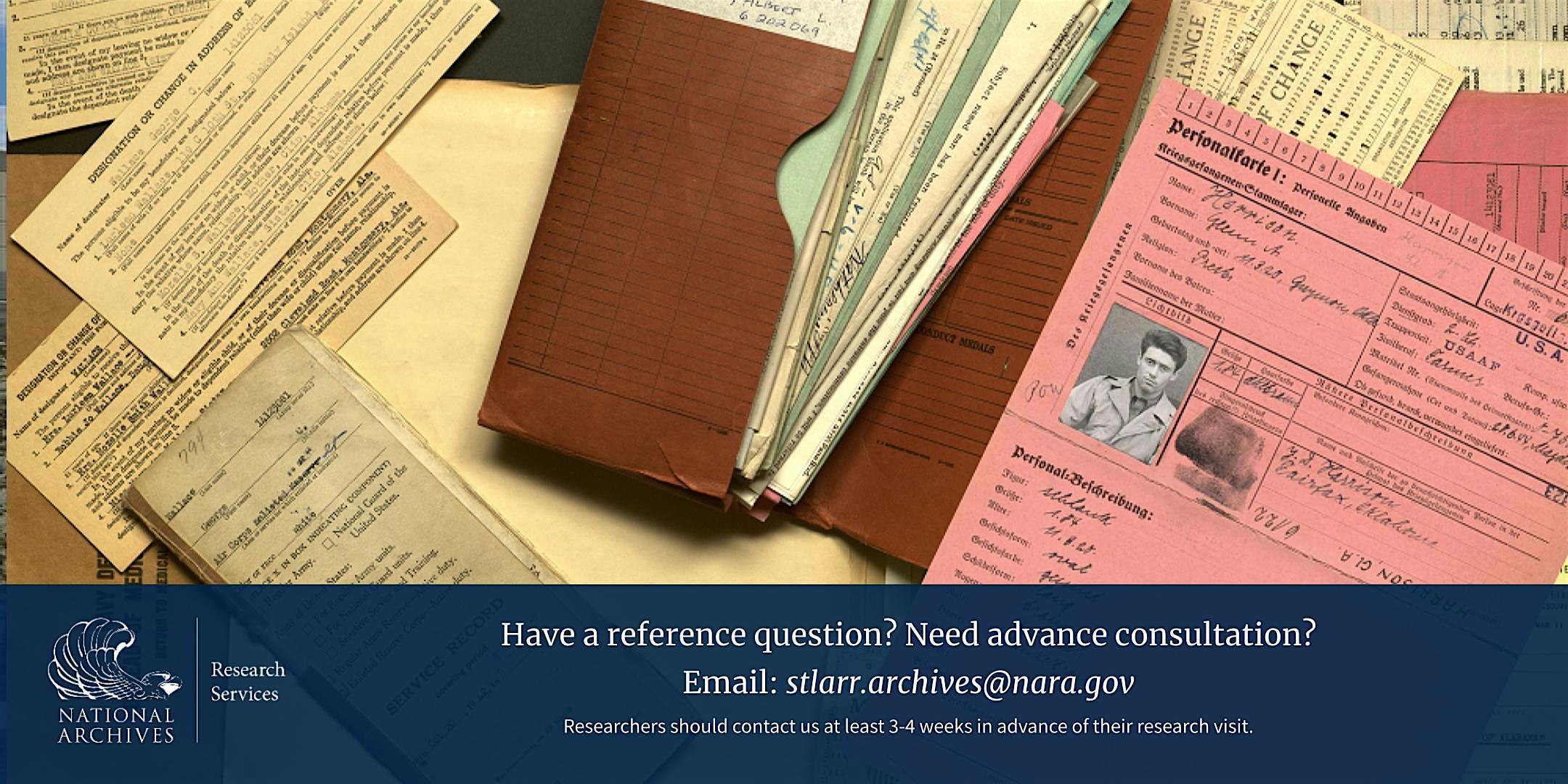 Textual Research Appointment – National Archives at St. Louis *CLOSE @1 – St. Louis, MO