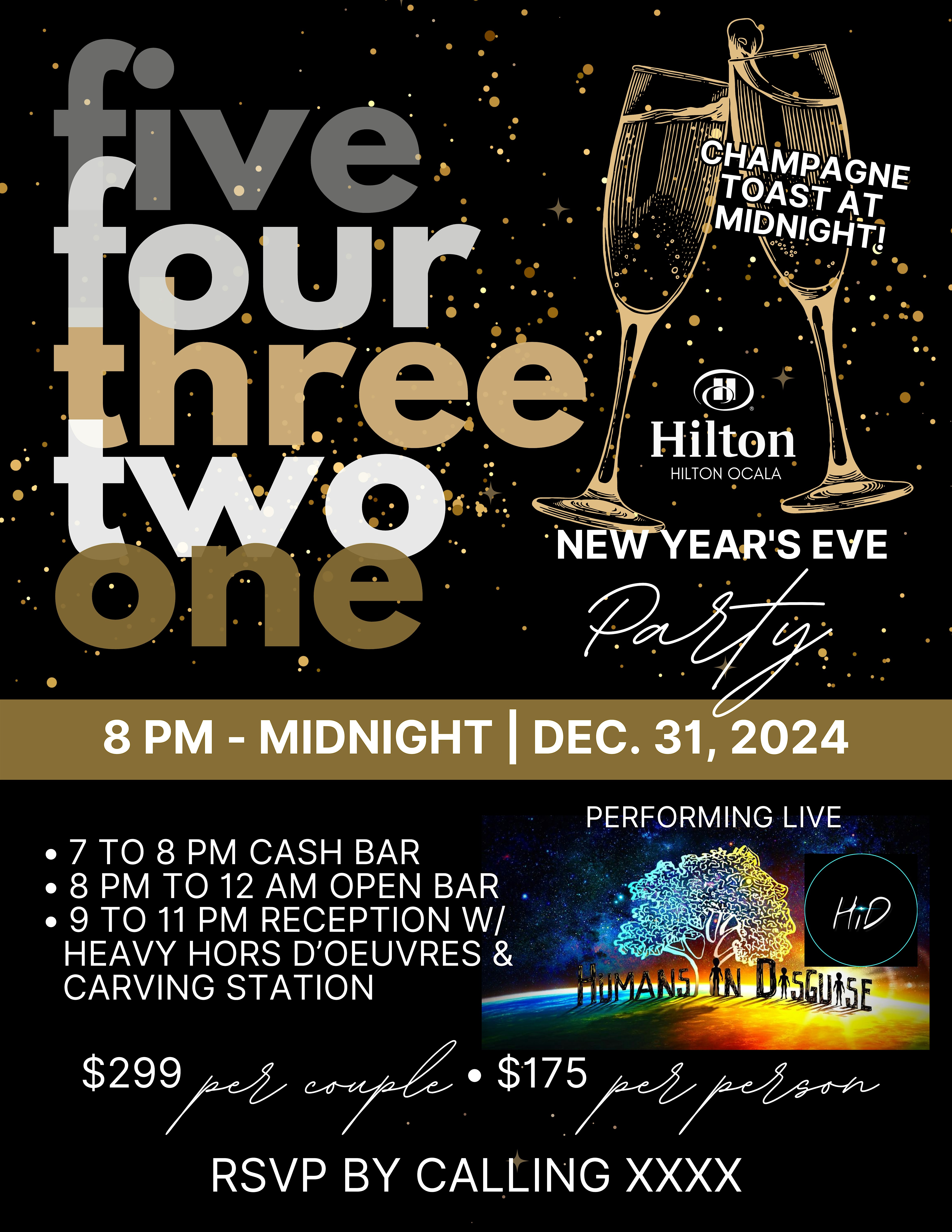 Hilton Ocala’s Exclusive New Year’s Eve Party! – Ocala, FL