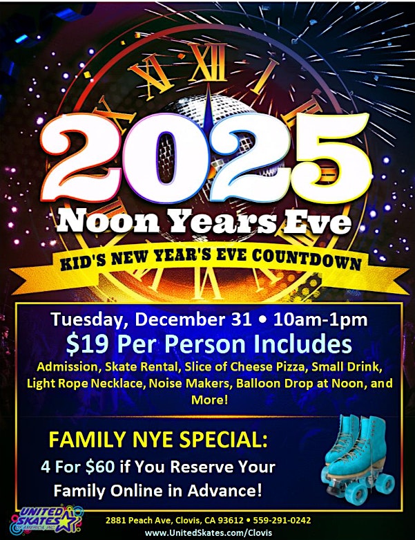 Noon Year’s Eve 2025 Clovis – Clovis, CA