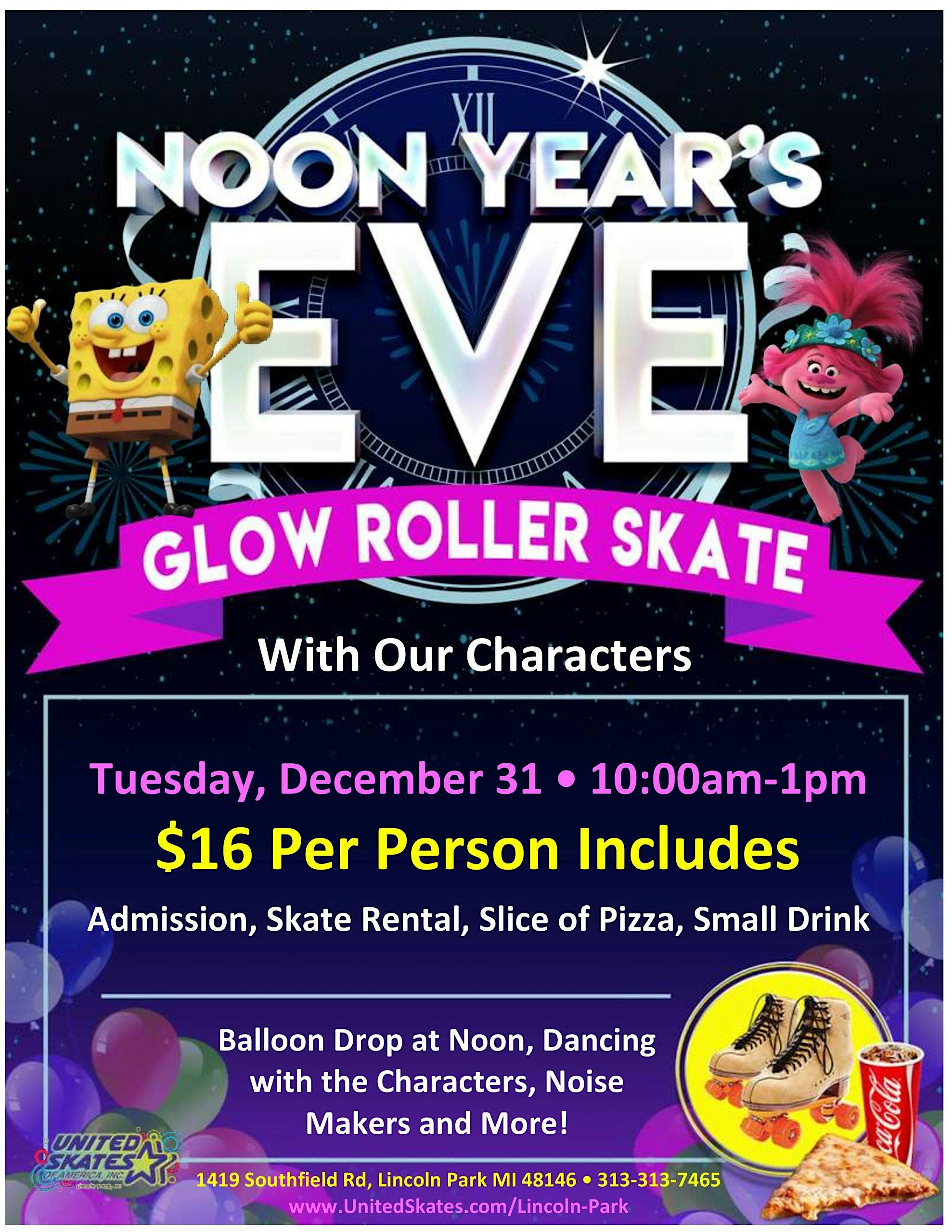 Noon Year’s Eve Glow Roller Skate – Lincoln Park, MI